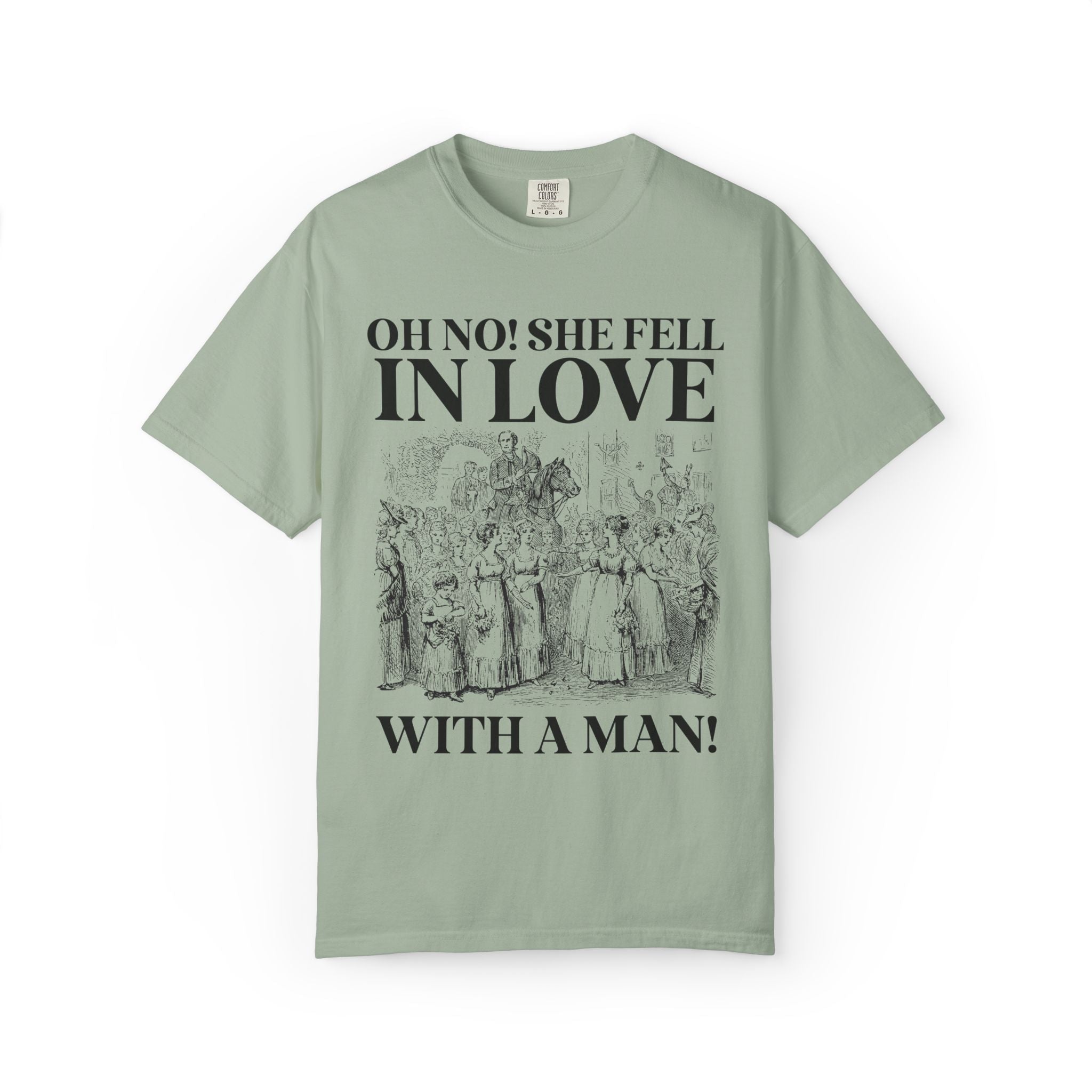 Unhinged Bachelorette Party Tee Shirt with Tee for Husband: I Fell in Love with a Man, Silly and Chaotic Bridal Party Tee, Wedding Weekend - Opal and June