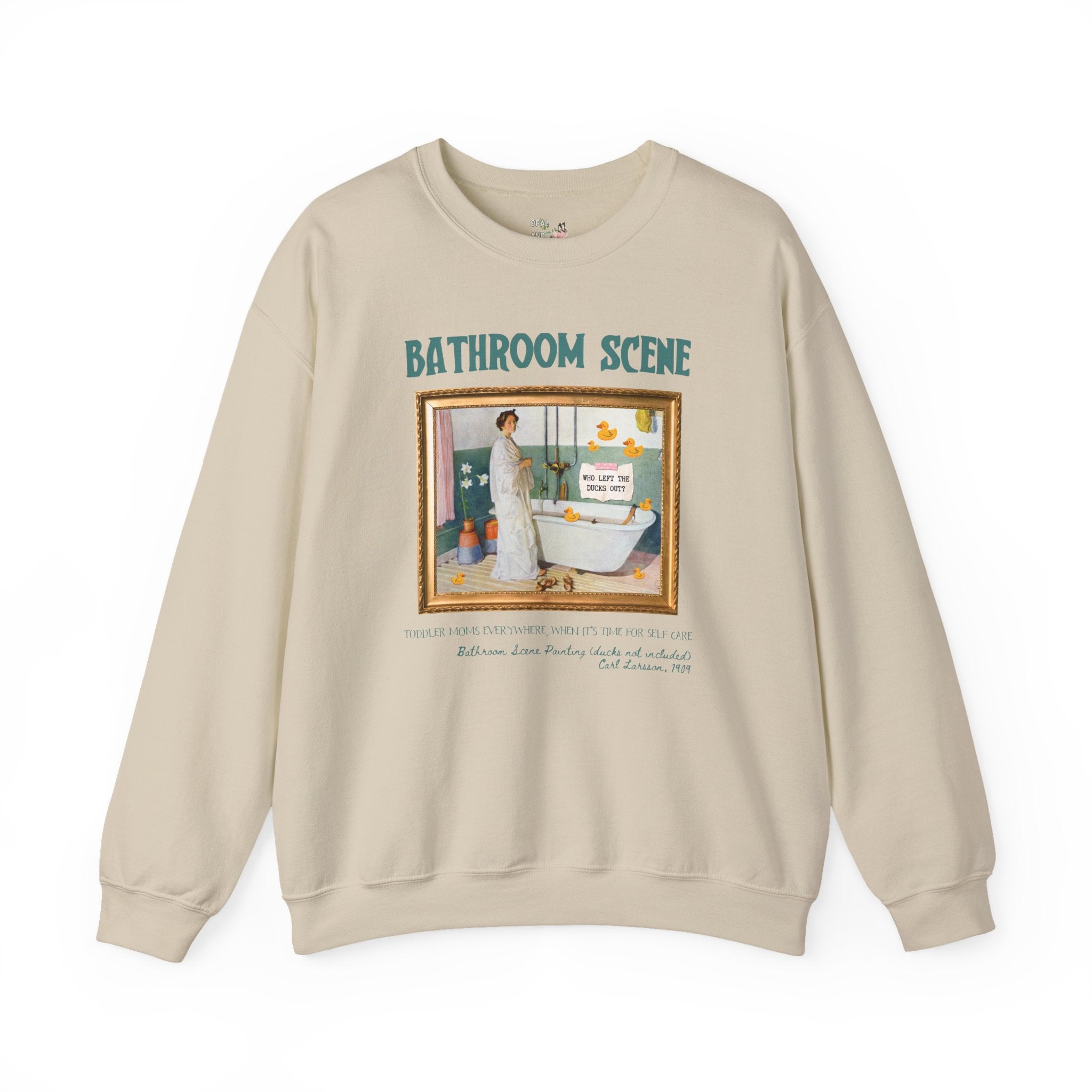 Unhinged Mama Sweatshirt with Funny Saying, Silly Toddler Mom Shirt for Mom of Toddlers or Twins, Carl Larsson Art History Shirt for New Mom - Opal and June