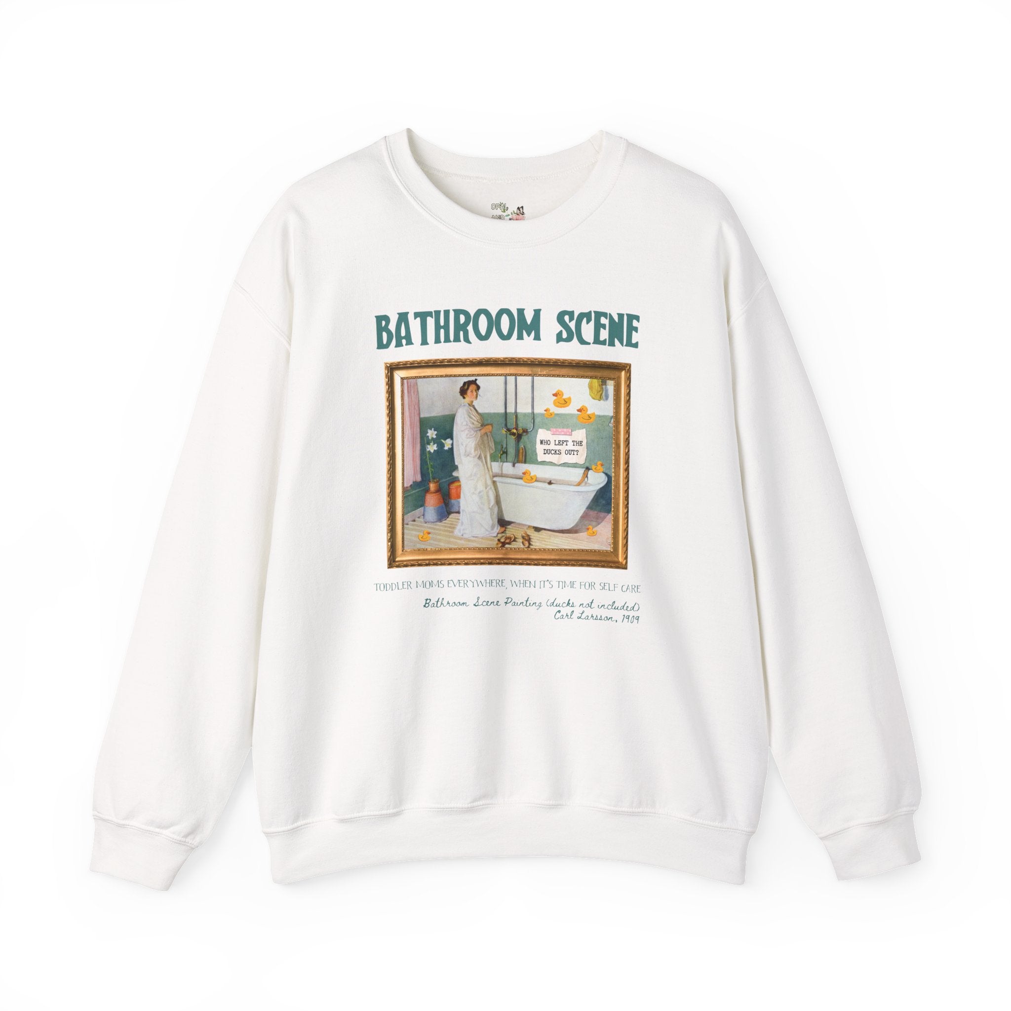 Unhinged Mama Sweatshirt with Funny Saying, Silly Toddler Mom Shirt for Mom of Toddlers or Twins, Carl Larsson Art History Shirt for New Mom - Opal and June