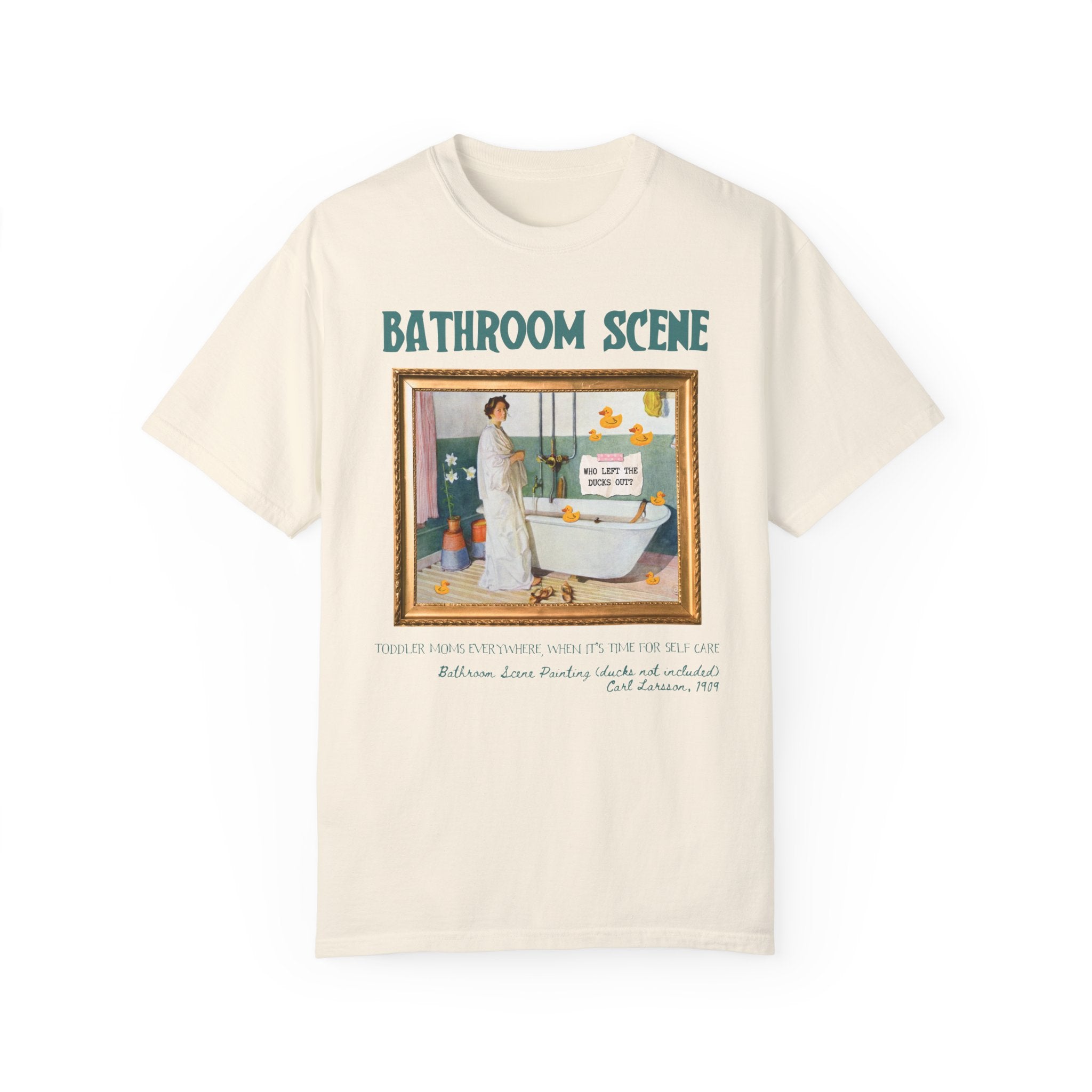 Unhinged Mama Tee Shirt with Funny Saying, Silly Toddler Mom T-Shirt for Mom of Toddlers or Twins, Carl Larsson Art History Tee for New Mom - Opal and June