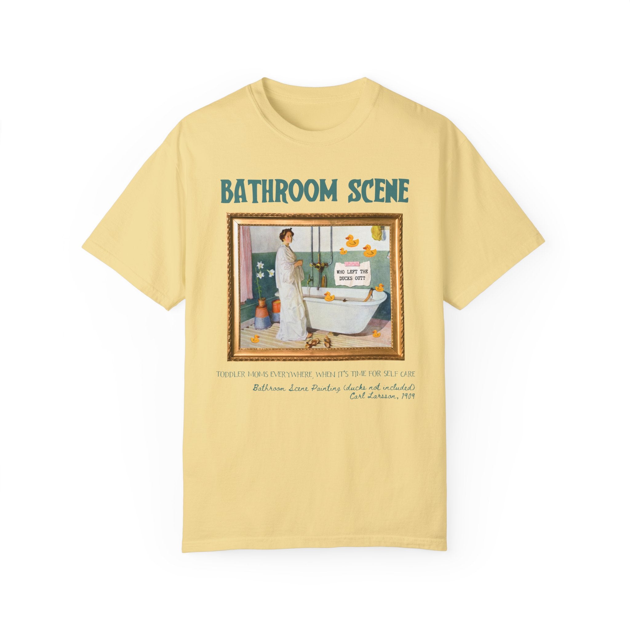 Unhinged Mama Tee Shirt with Funny Saying, Silly Toddler Mom T-Shirt for Mom of Toddlers or Twins, Carl Larsson Art History Tee for New Mom - Opal and June
