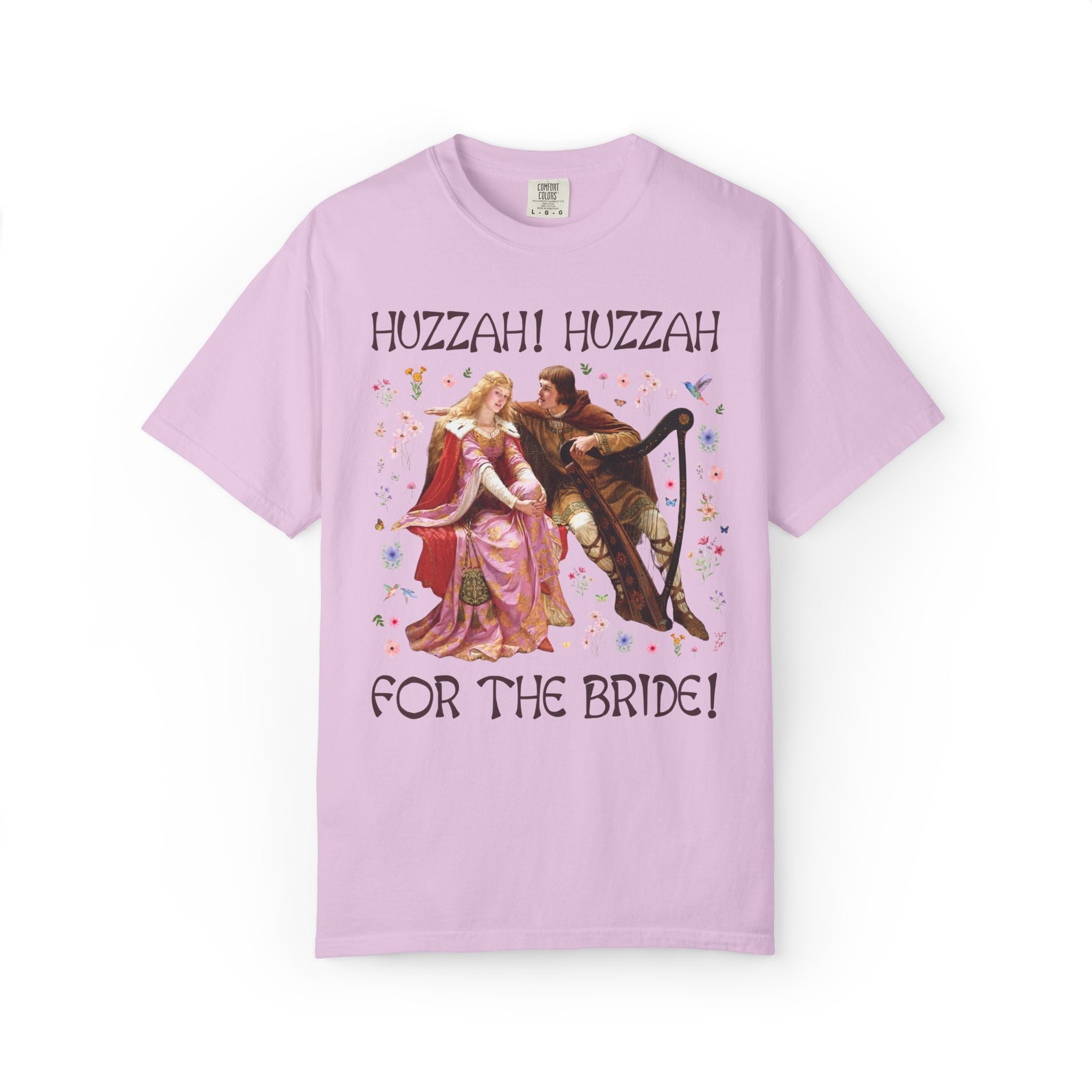Unhinged Medieval Bachelorette Tee, Triston and Isolde Painting by Leigthon, Art History Lover Newly Engaged Bride T-Shirt with Flowers - Opal and June