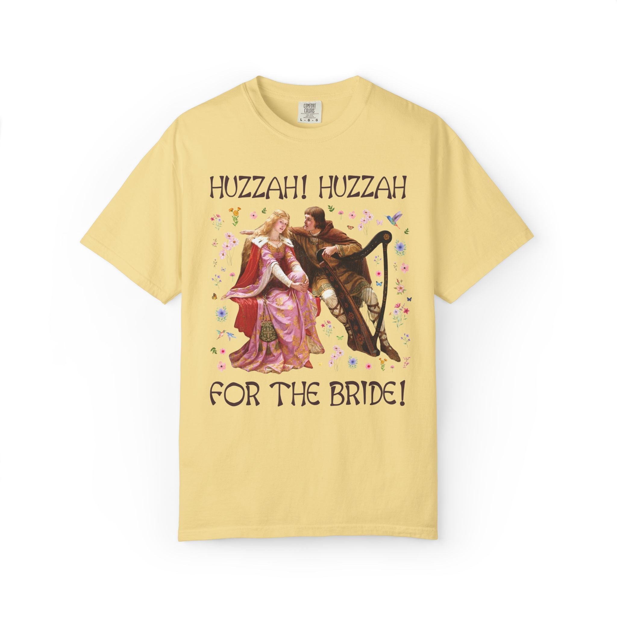 Unhinged Medieval Bachelorette Tee, Triston and Isolde Painting by Leigthon, Art History Lover Newly Engaged Bride T-Shirt with Flowers - Opal and June