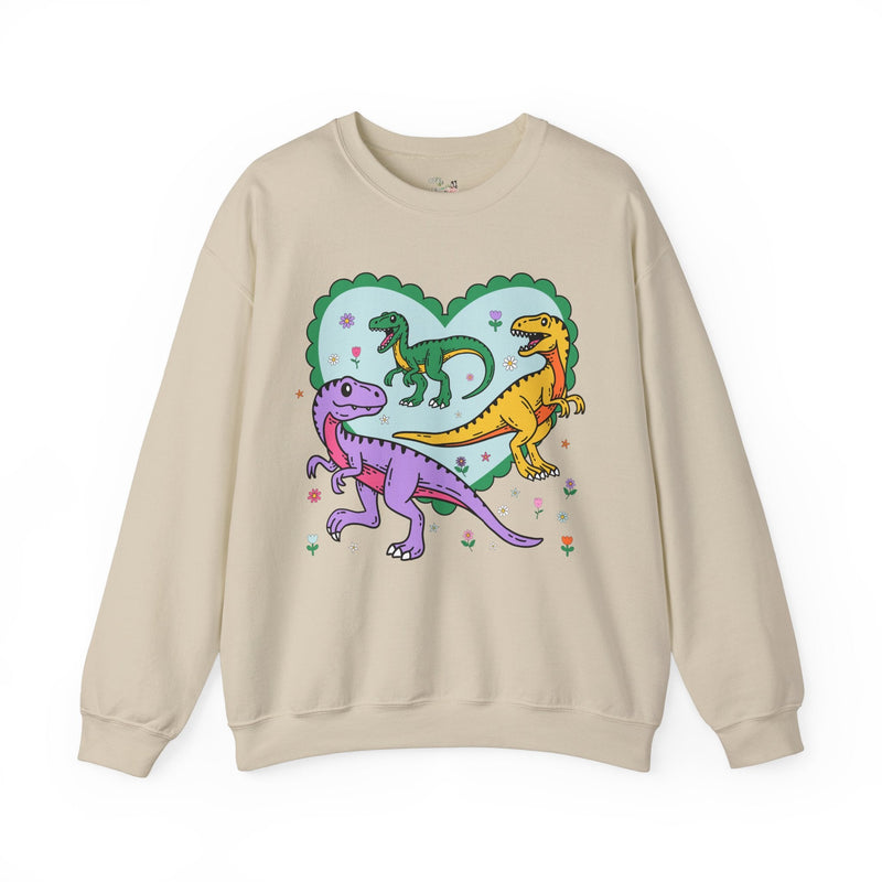 Valentine's Day Sweatshirt for Dinosaur Lover - Opal and June