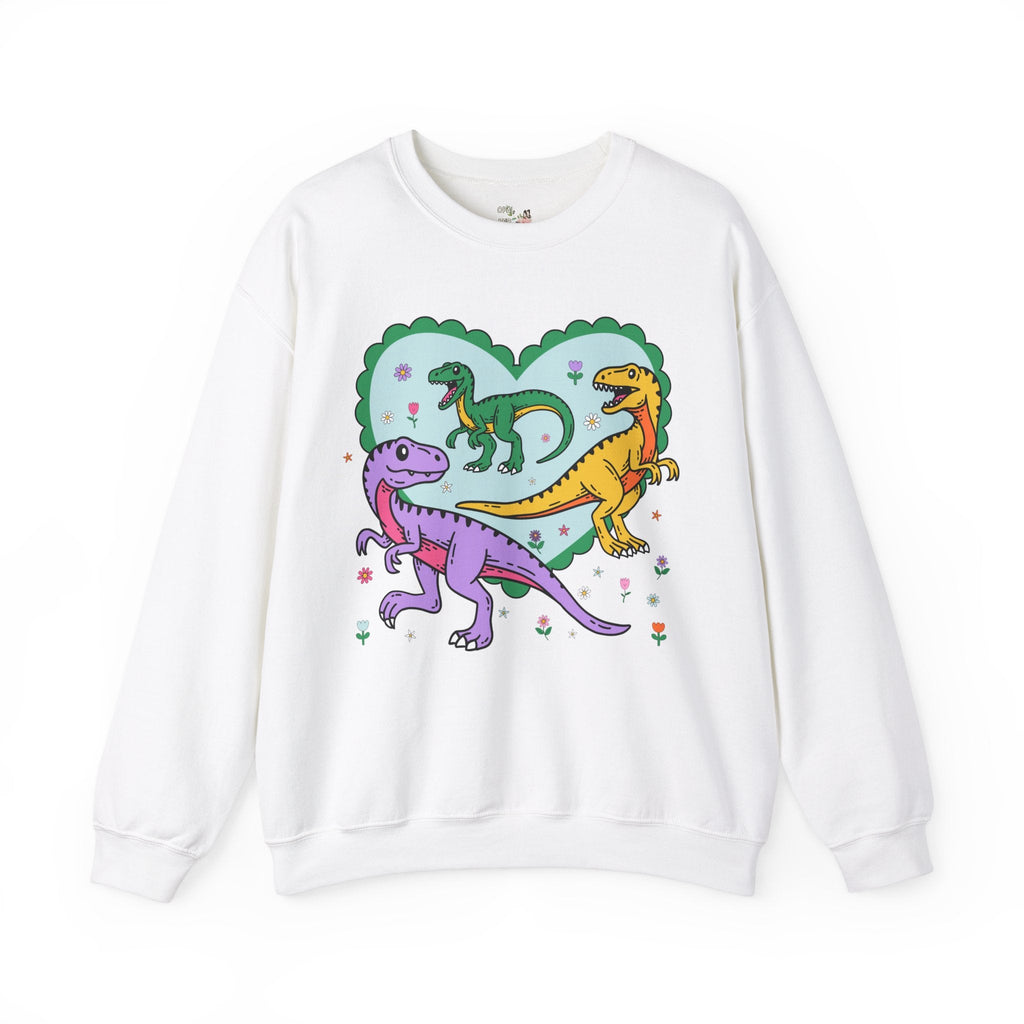 Valentine's Day Sweatshirt for Dinosaur Lover - Opal and June