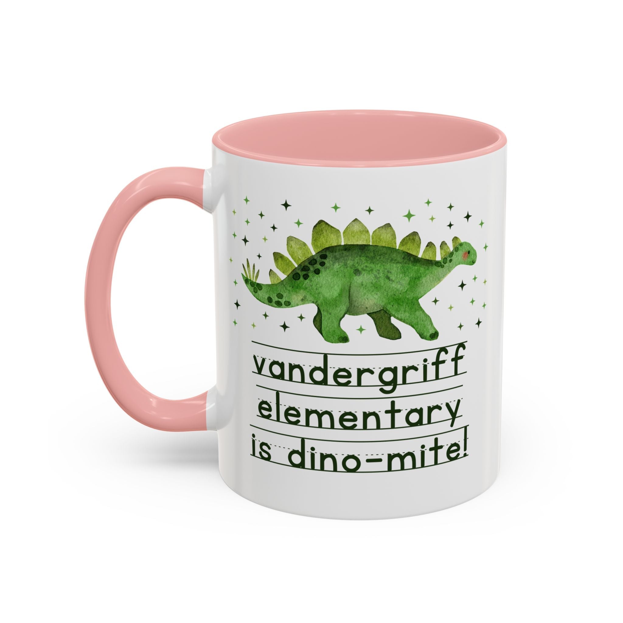 Vandergriff Elementary is Dino - mite! | FPS + Opal and June 11 Oz Coffee Mug, Fayetteville Public Schools - Opal and June