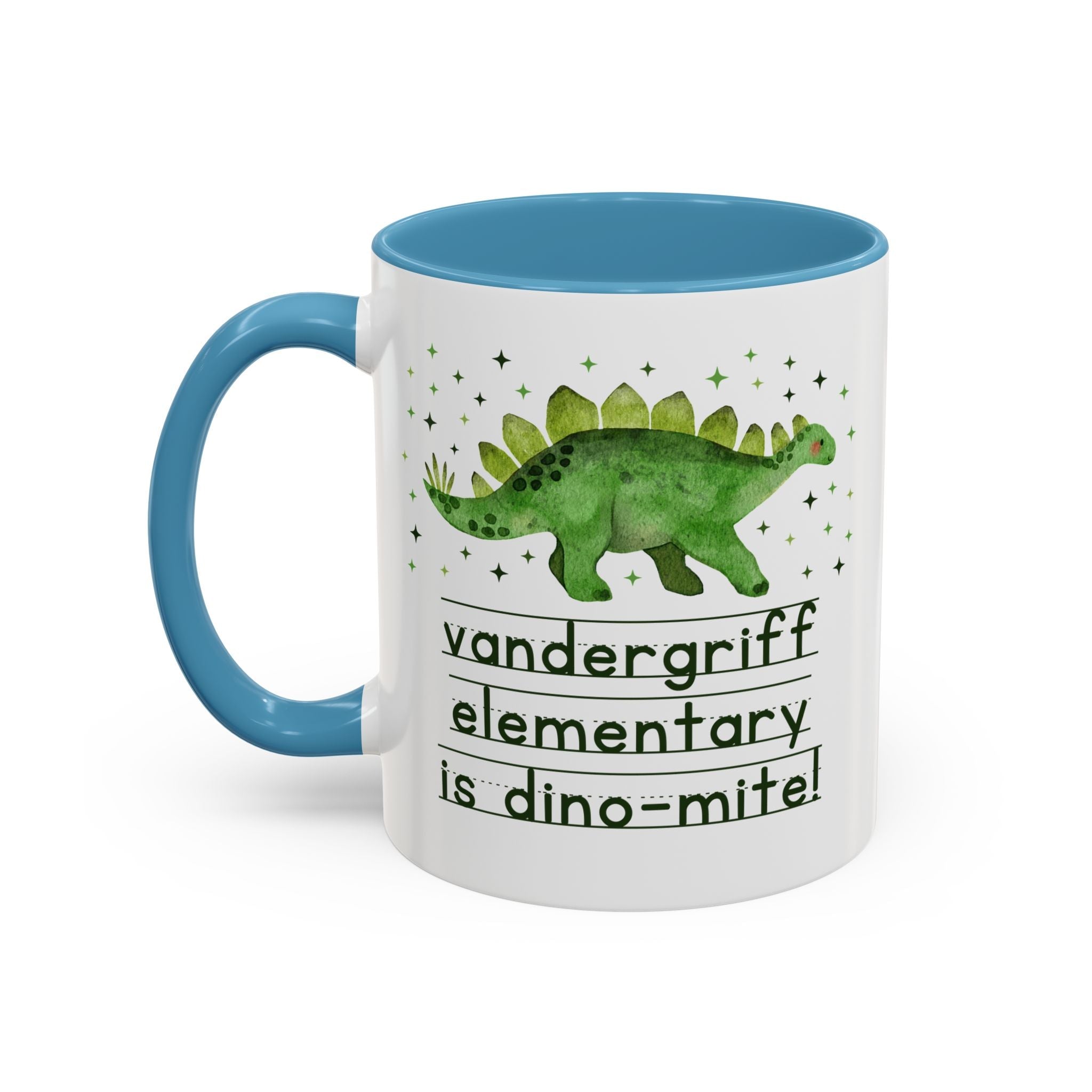 Vandergriff Elementary is Dino - mite! | FPS + Opal and June 11 Oz Coffee Mug, Fayetteville Public Schools - Opal and June