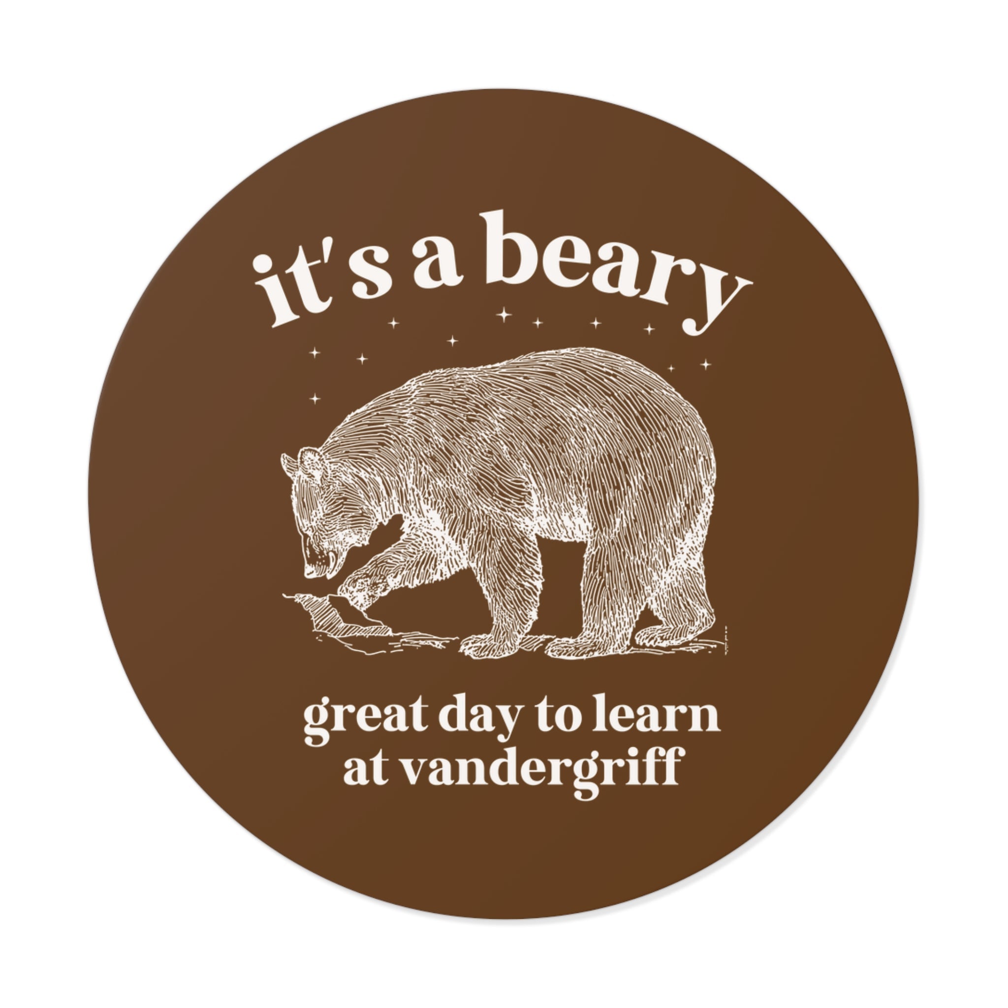Vandergriff Elementary School Sticker: It's a Beary Great day to Learn at Vandergriff | FPS + Opal and June Sticker, Fayetteville Public Schools - Opal and June