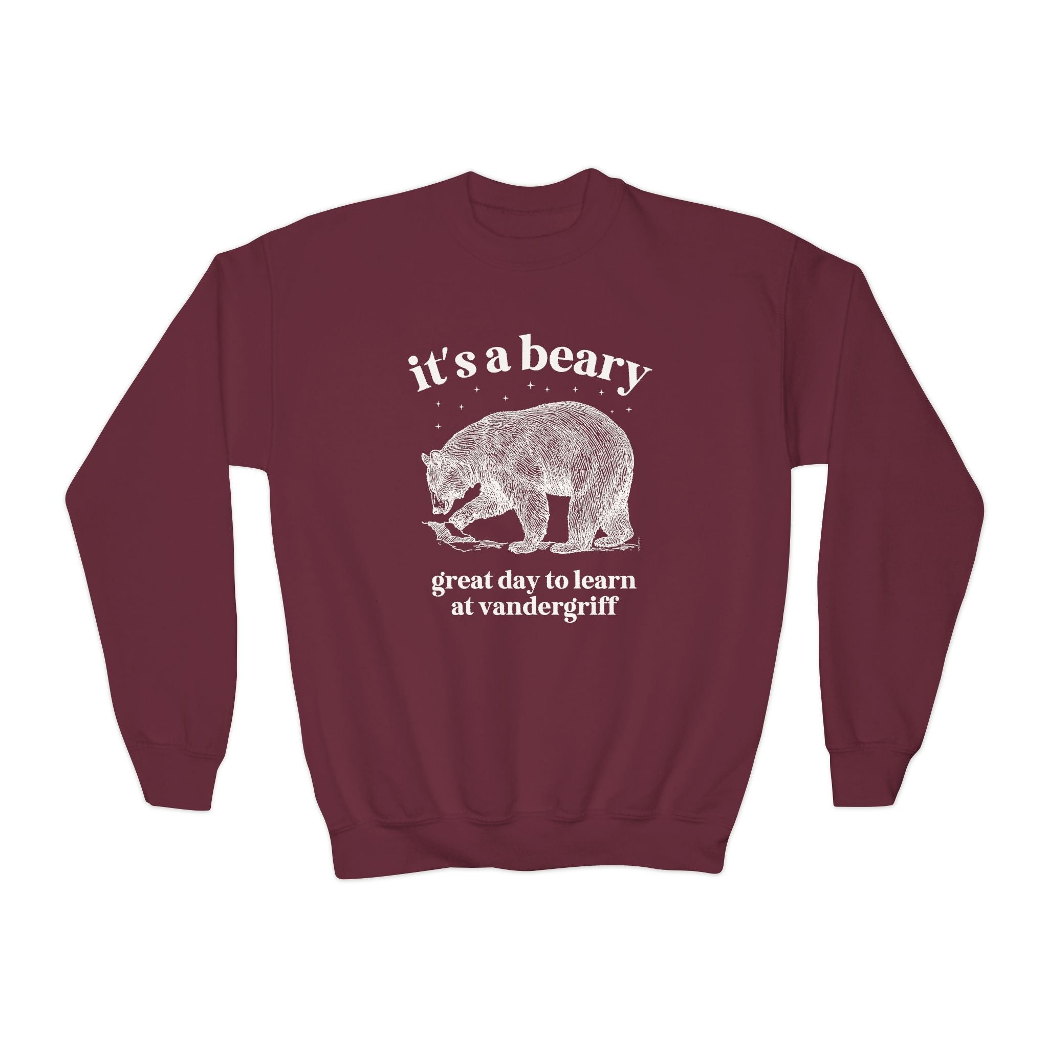 Vandergriff Elementary School Sweatshirt: It's a Beary Great day to Learn at Vandergriff | FPS + Opal and June Sweatshirt, Fayetteville Public Schools - Opal and June