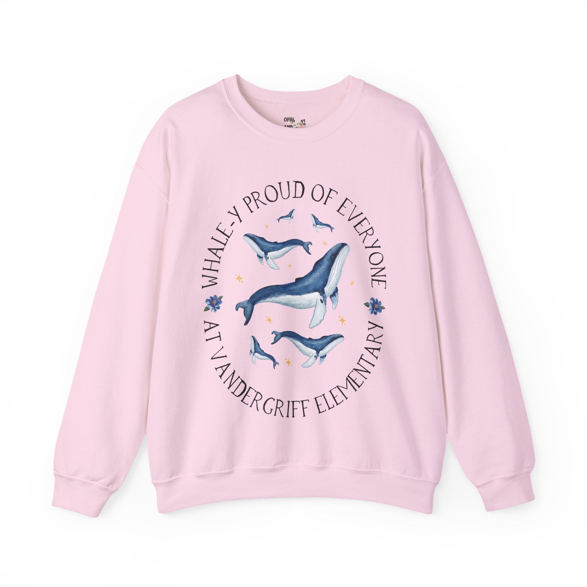 Vandergriff Elementary School Sweatshirt: Whaley Proud | FPS + Opal and June Sweatshirt, Fayetteville Public Schools - Opal and June