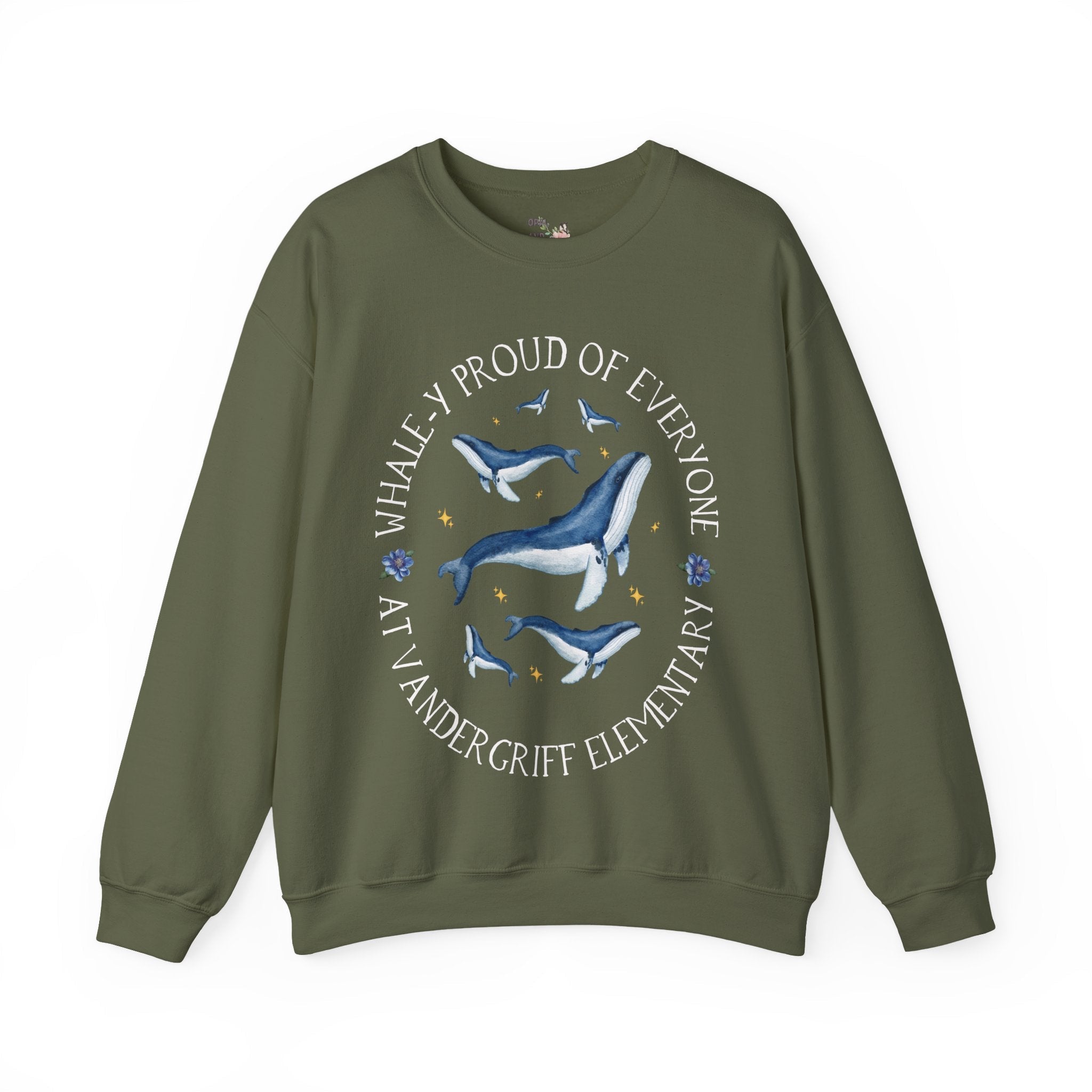 Vandergriff Elementary School Sweatshirt: Whaley Proud | FPS + Opal and June Sweatshirt, Fayetteville Public Schools - Opal and June