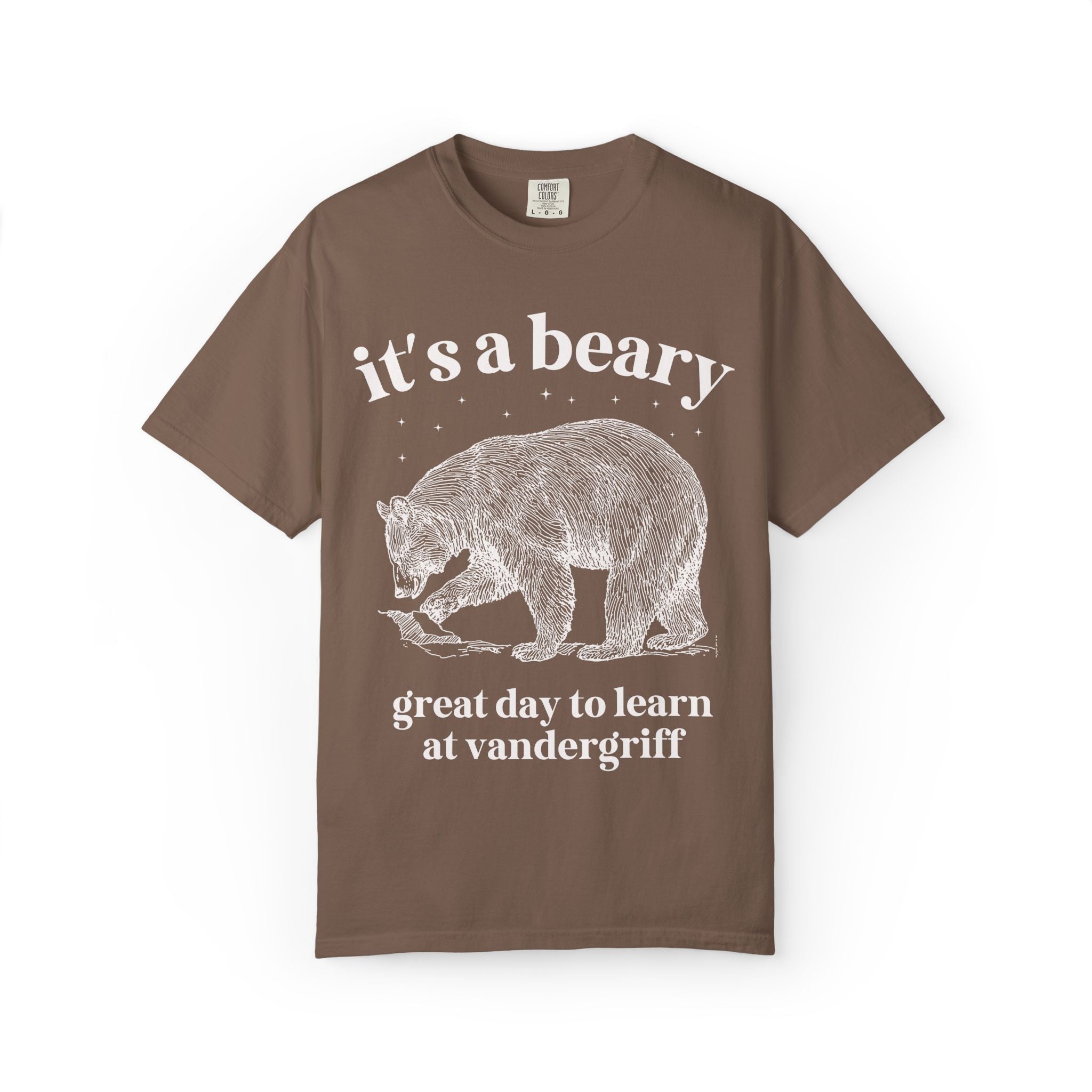 Vandergriff Elementary School Tee Shirt: It's a Beary Great day to Learn at Vandergriff | FPS + Opal and June Tee Shirt, Fayetteville Public Schools - Opal and June
