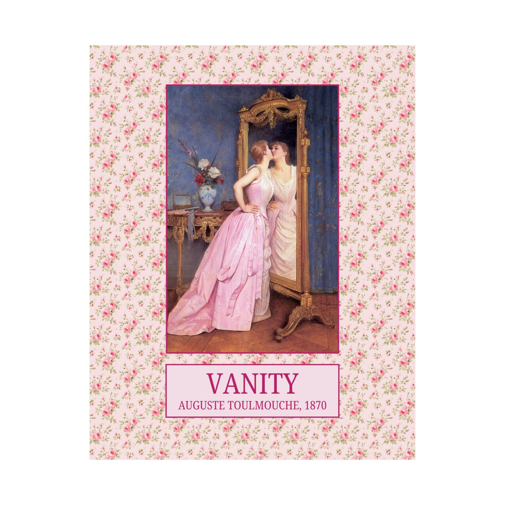 Vanity by Auguste Toulmouche: Floral Giclee Poster Print, 19th Century Art, French Art History Gift, Humanities Major, Social Studies Gift - Opal and June