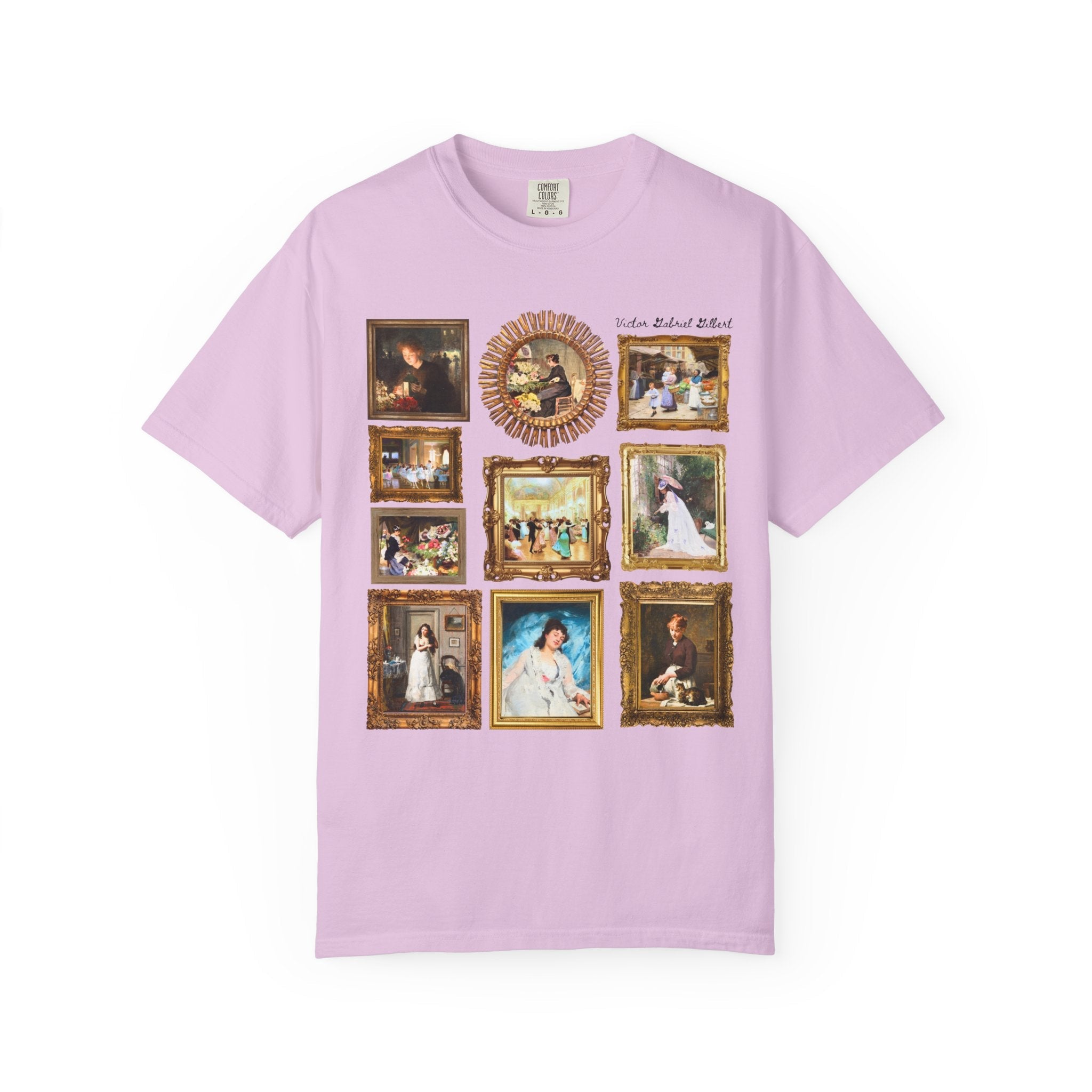 Victor Gabriel Gilbert Frank Art History Tee for Book Lover or Florist, Cottagecore Farmer's Market T-Shirt, 19th Century Famous Paintings - Opal and June