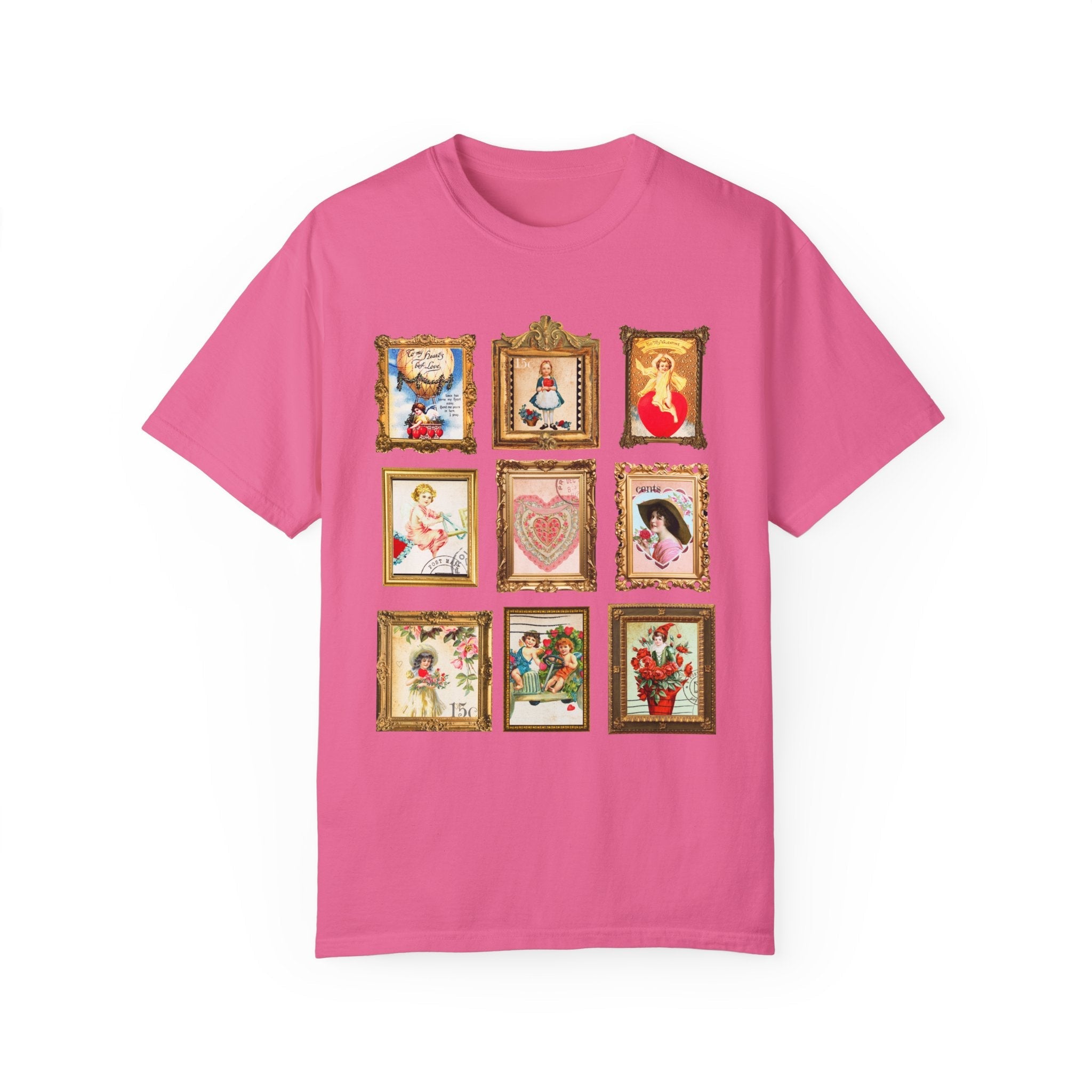 Vintage Valentine Stamps Tee Shirt - Opal and June