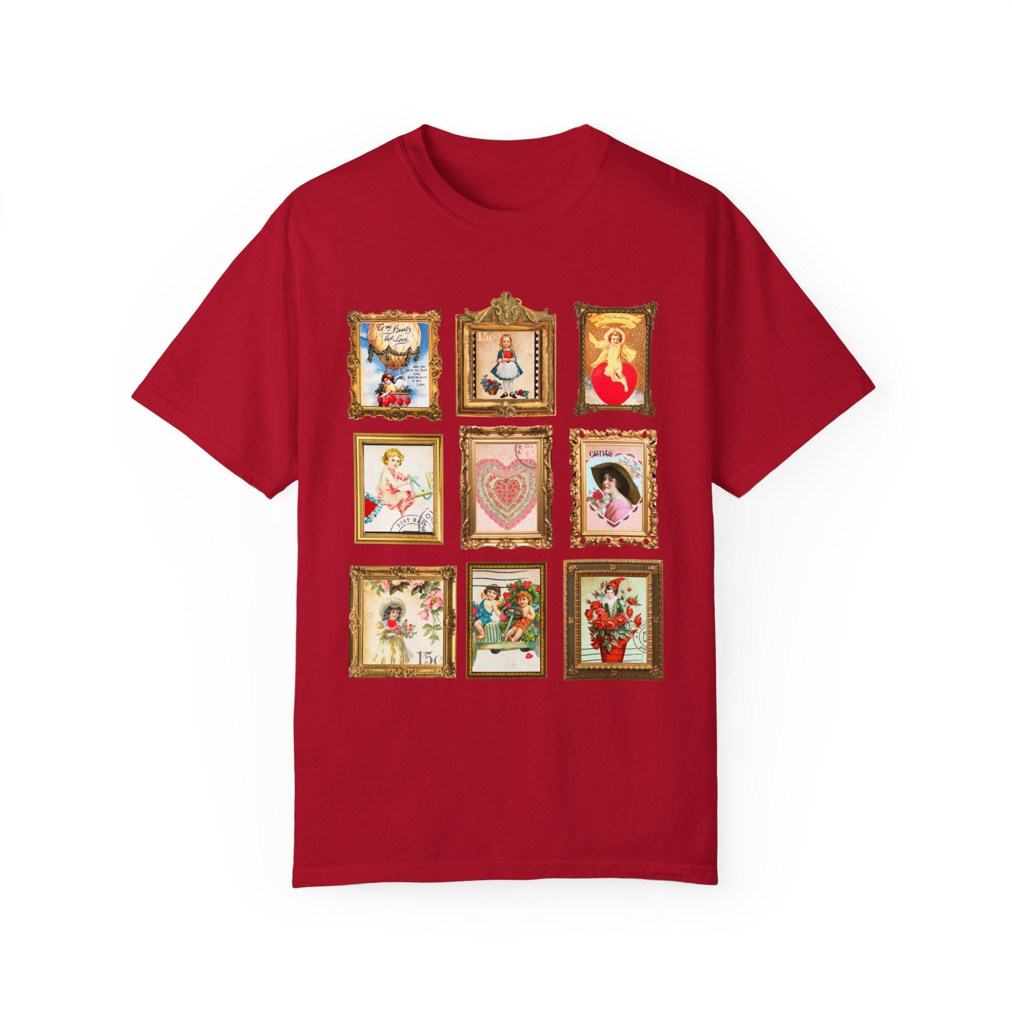Vintage Valentine Stamps Tee Shirt - Opal and June