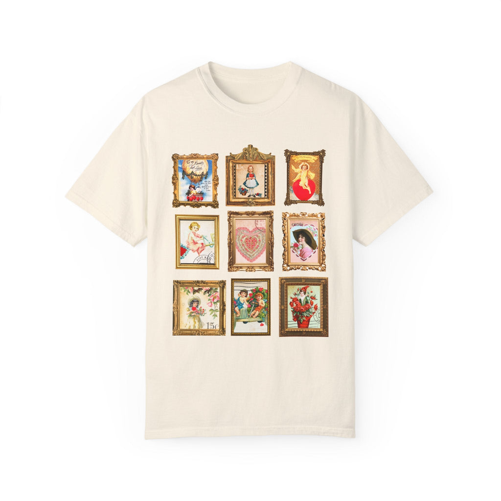 Vintage Valentine Stamps Tee Shirt - Opal and June