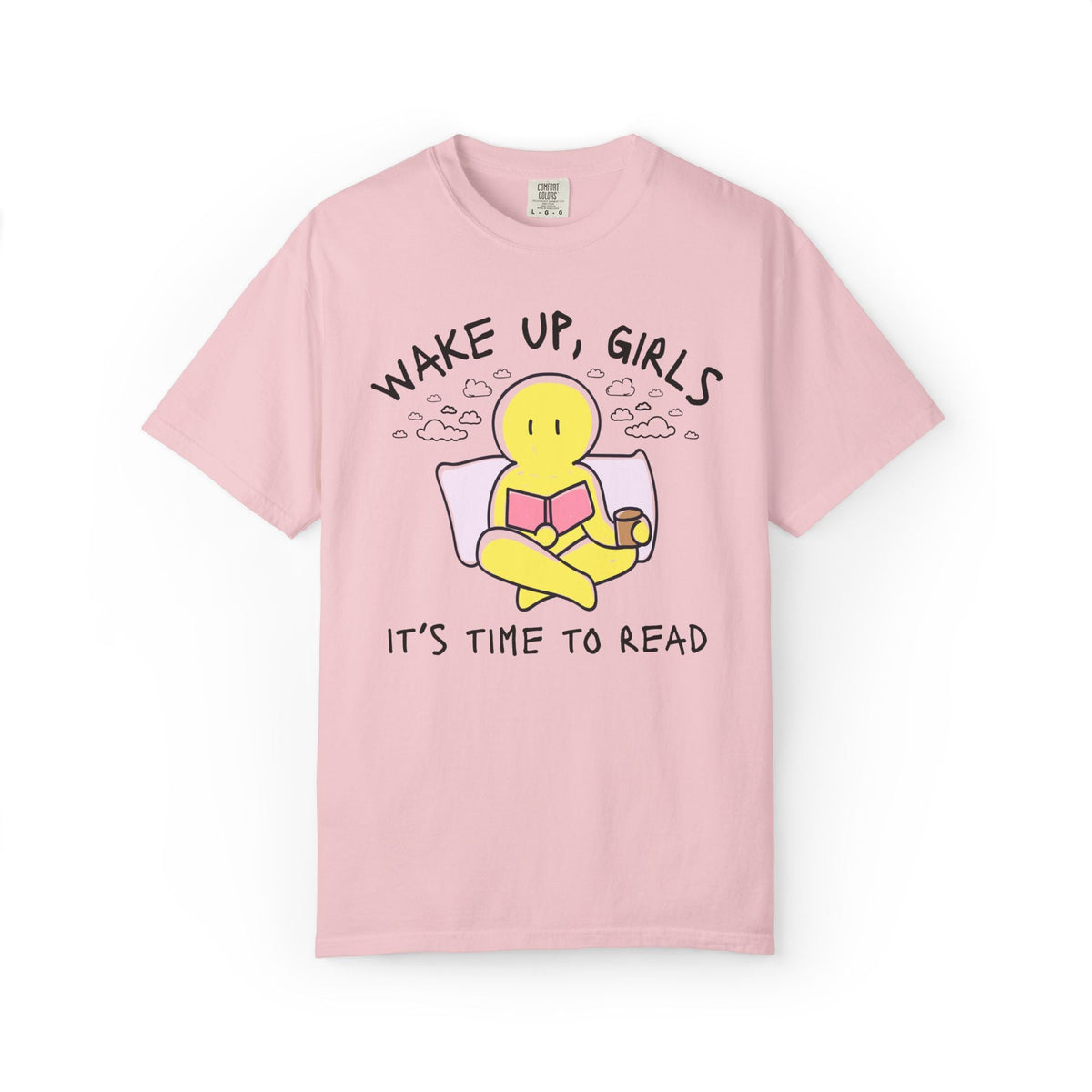 Wake Up Girls It's Time to Read: Funny Nostalgic Reading Bookworm T-Shirt for Romance Reader or Spicy Book Lover - Opal and June