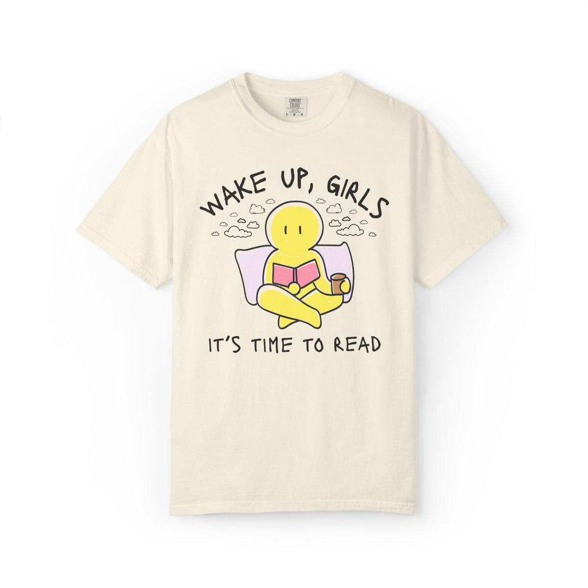 Wake Up Girls It's Time to Read: Funny Nostalgic Reading Bookworm T-Shirt for Romance Reader or Spicy Book Lover - Opal and June