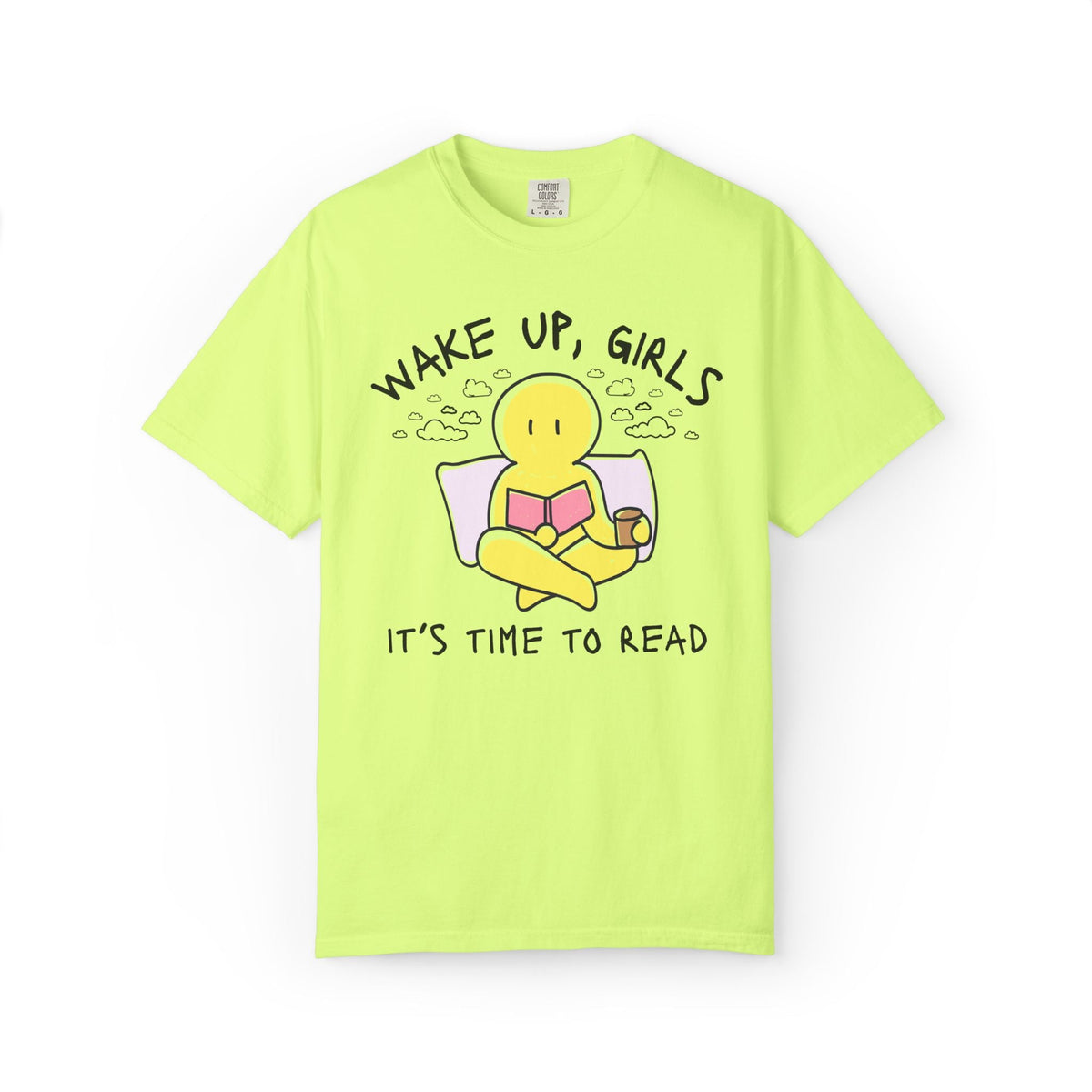 Wake Up Girls It's Time to Read: Funny Nostalgic Reading Bookworm T-Shirt for Romance Reader or Spicy Book Lover - Opal and June