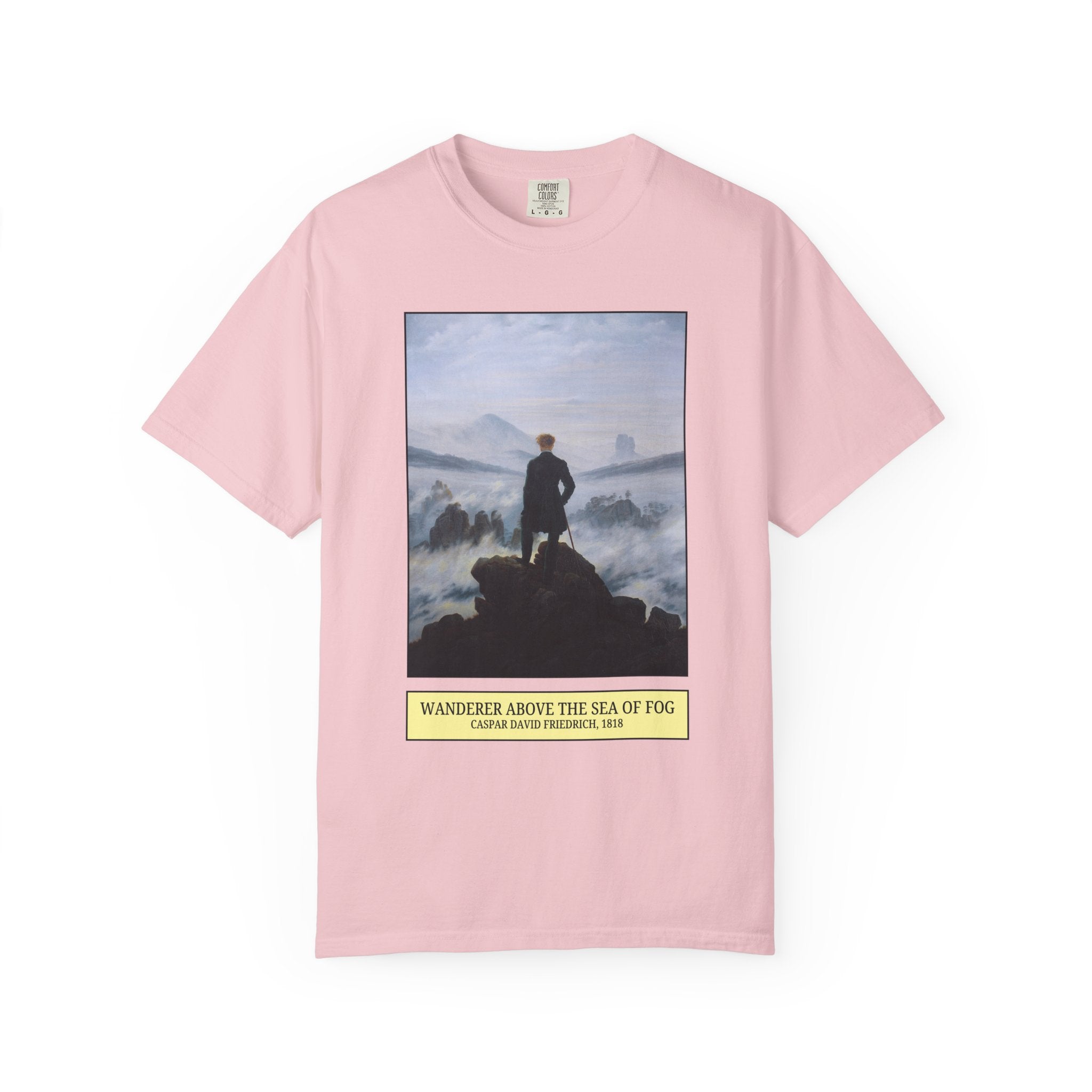 Wanderer Above the Sea of Fog by Caspar David Friedrich, Romanticism 19th Century Art Movement, Art History Tee Shirt for Humanities Major - Opal and June