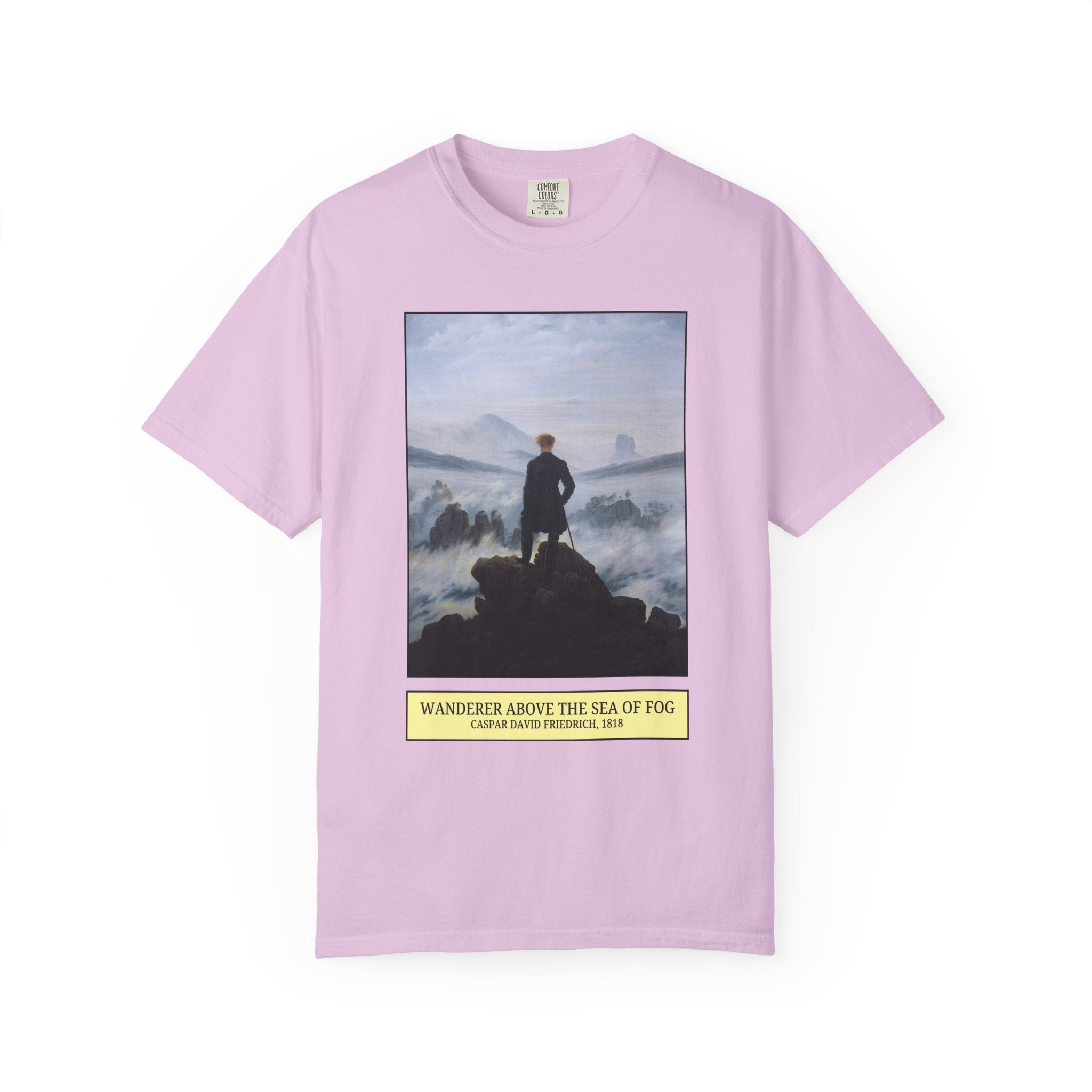 Wanderer Above the Sea of Fog by Caspar David Friedrich, Romanticism 19th Century Art Movement, Art History Tee Shirt for Humanities Major - Opal and June