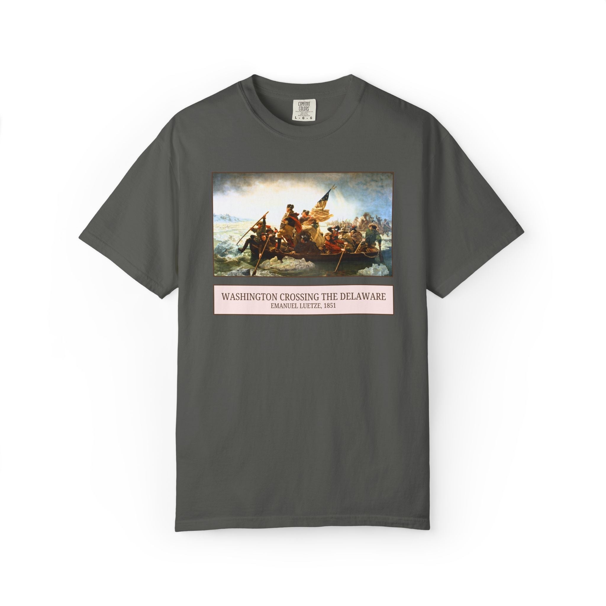 Washington Crossing the Delaware Revolutionary War Art History Tee, Emanuel Leutze Famous Painting, 19th Century Art, 1700s History Gift - Opal and June
