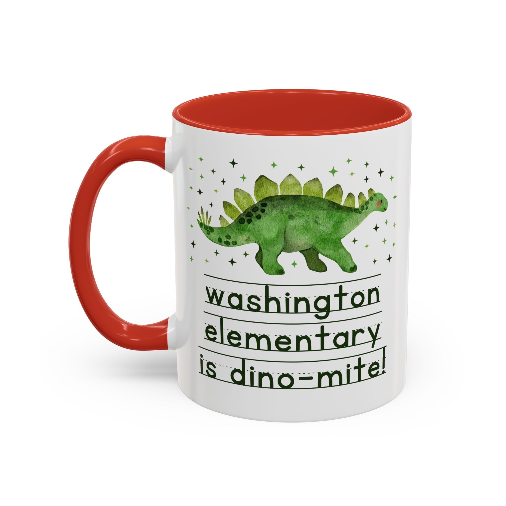 Washington Elementary is Dino - mite! | FPS + Opal and June 11 Oz Coffee Mug, Fayetteville Public Schools - Opal and June