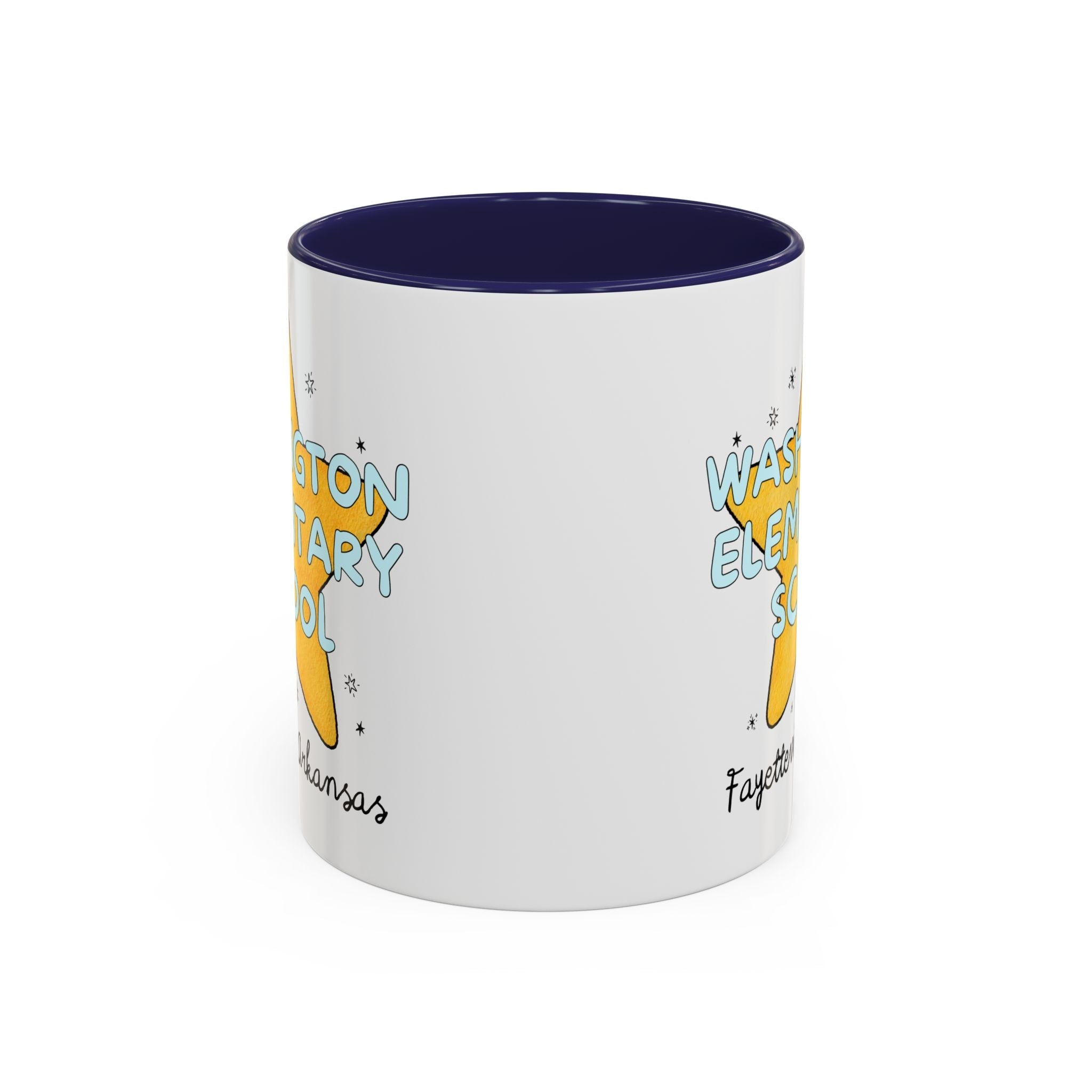 Washington Elementary School 11 Oz Coffee Mug: Retro Star | FPS + Opal and June Coffee Mug, Fayetteville Public Schools - Opal and June