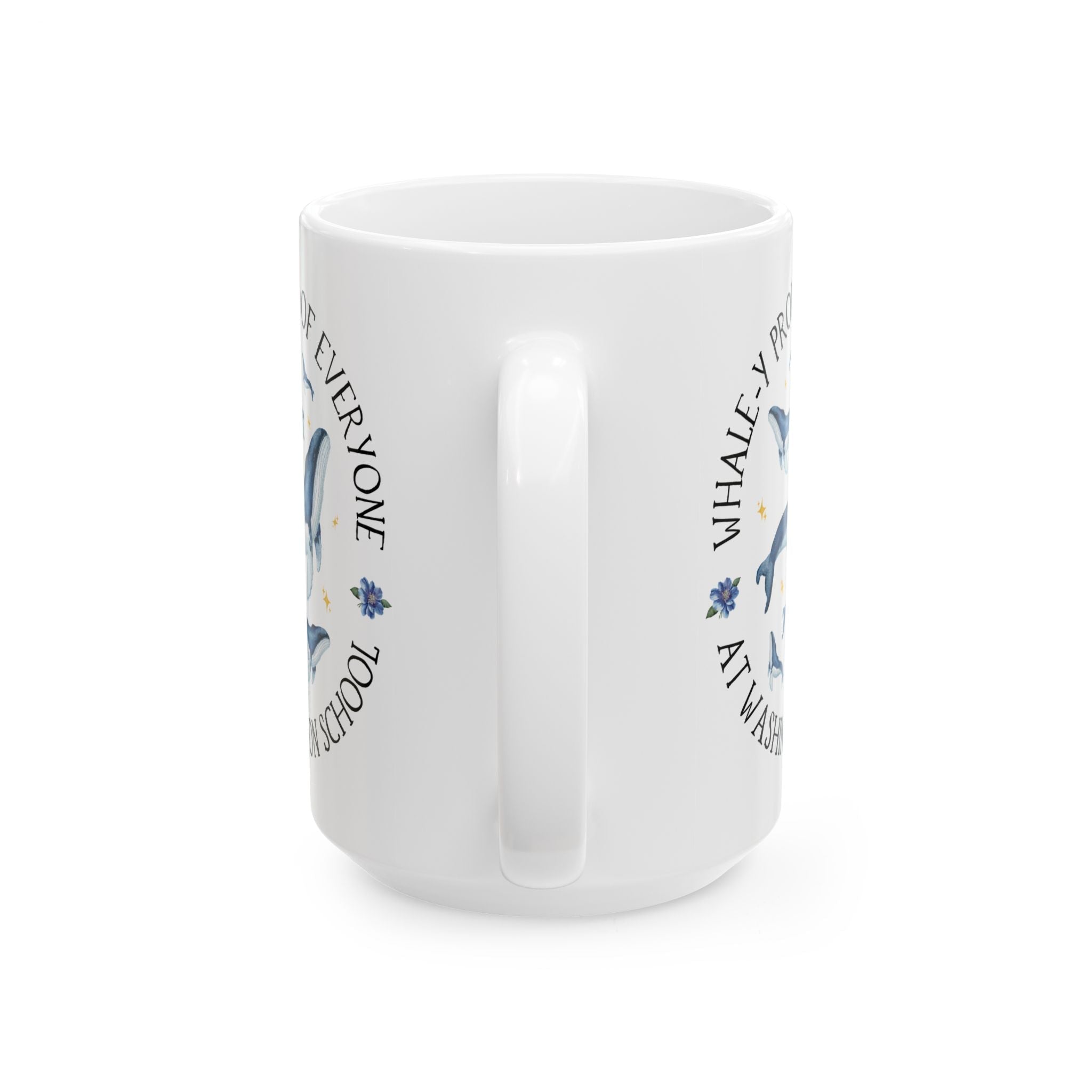 Washington Elementary School Coffee Mug: Whale - y Proud | FPS + Opal and June 15 Oz Coffee Mug, Fayetteville Public Schools - Opal and June