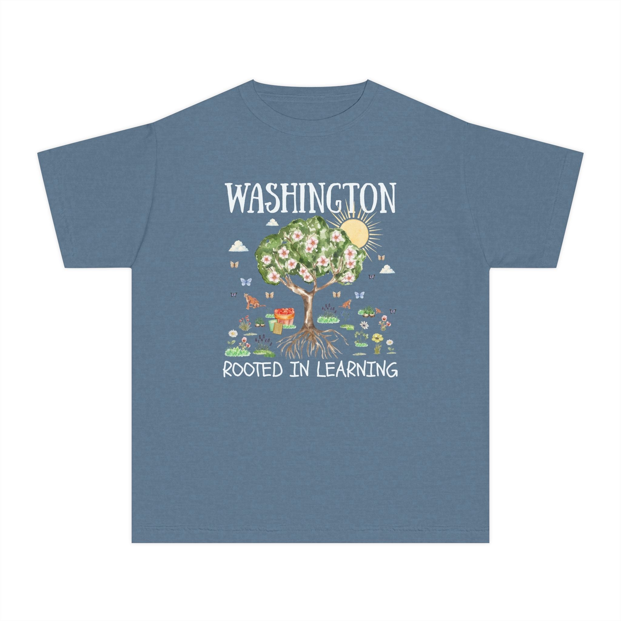 Washington Elementary School Kids Tee Shirt: Rooted in Learning | FPS + Opal and June Kids Tee Shirt, Fayetteville Public Schools - Opal and June