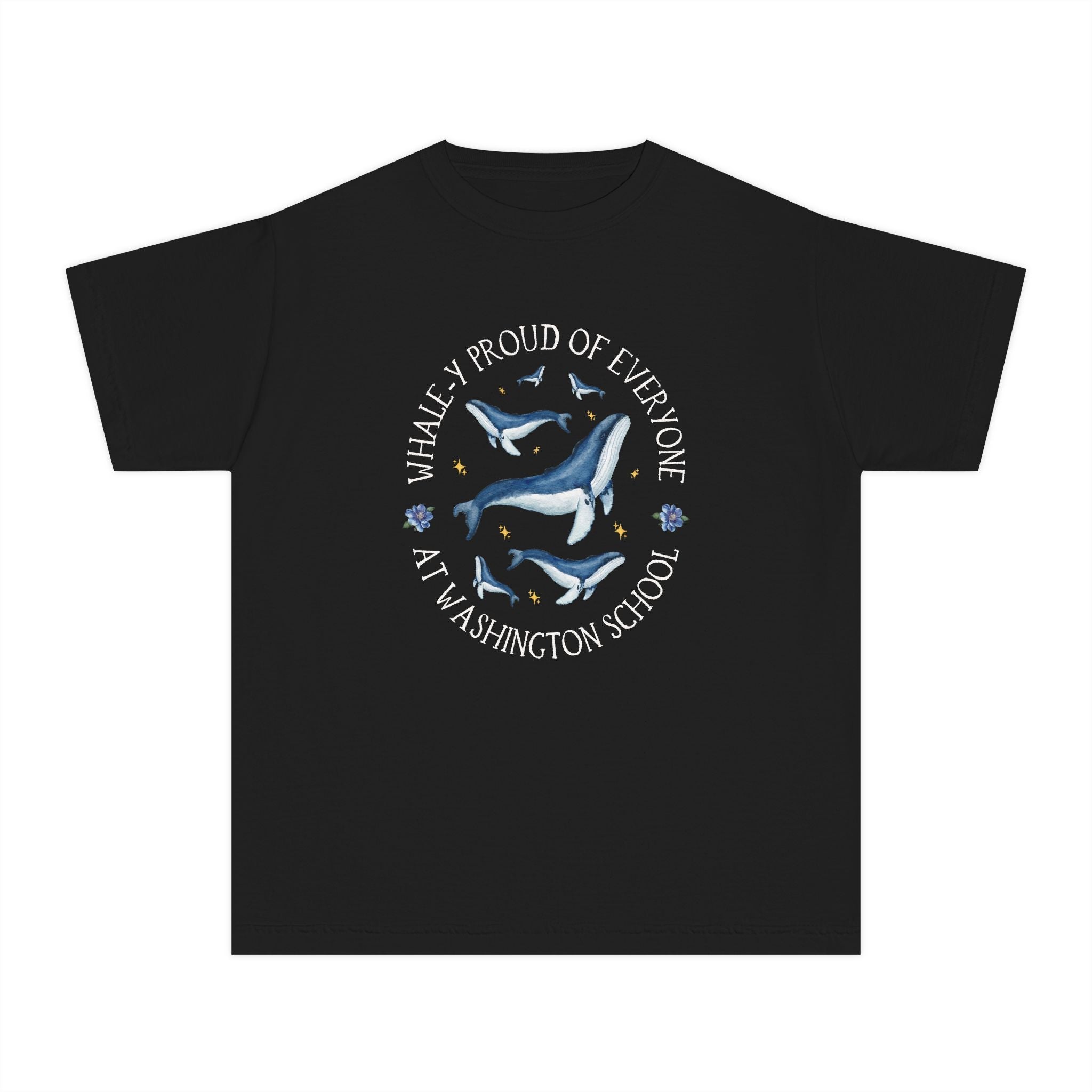 Washington Elementary School Kids Tee Shirt: Whale - y Proud | FPS + Opal and June Kids Tee Shirt, Fayetteville Public Schools - Opal and June