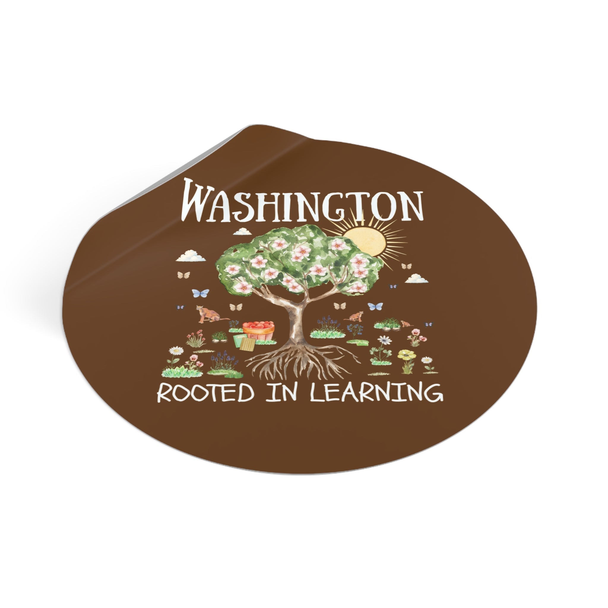 Washington Elementary School Sticker: Rooted in Learning | FPS + Opal and June Tee Shirt, Fayetteville Public Schools - Opal and June
