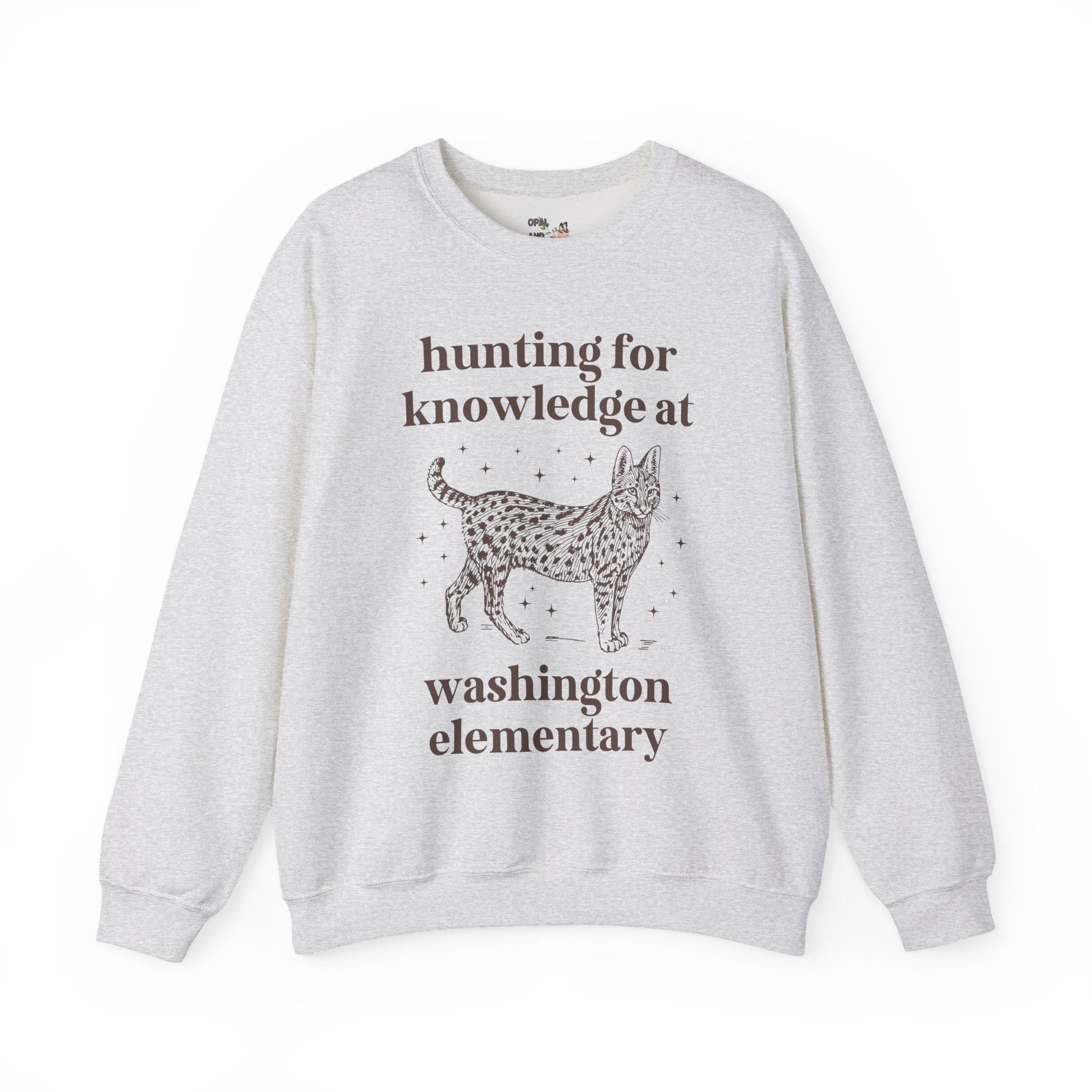 Washington Elementary School Sweatshirt: Hunting for Knowledge | FPS + Opal and June Sweatshirt, Fayetteville Public Schools - Opal and June