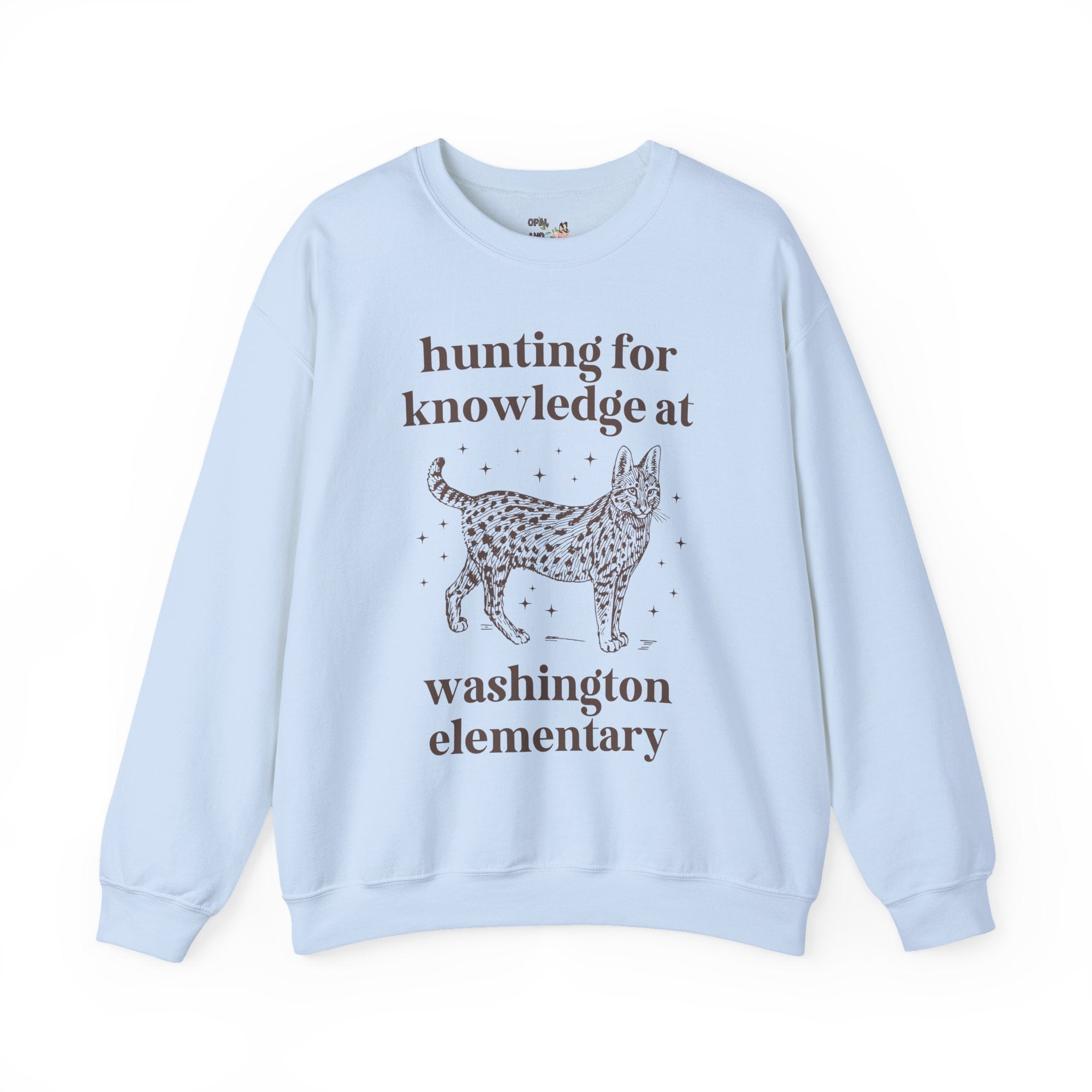 Washington Elementary School Sweatshirt: Hunting for Knowledge | FPS + Opal and June Sweatshirt, Fayetteville Public Schools - Opal and June