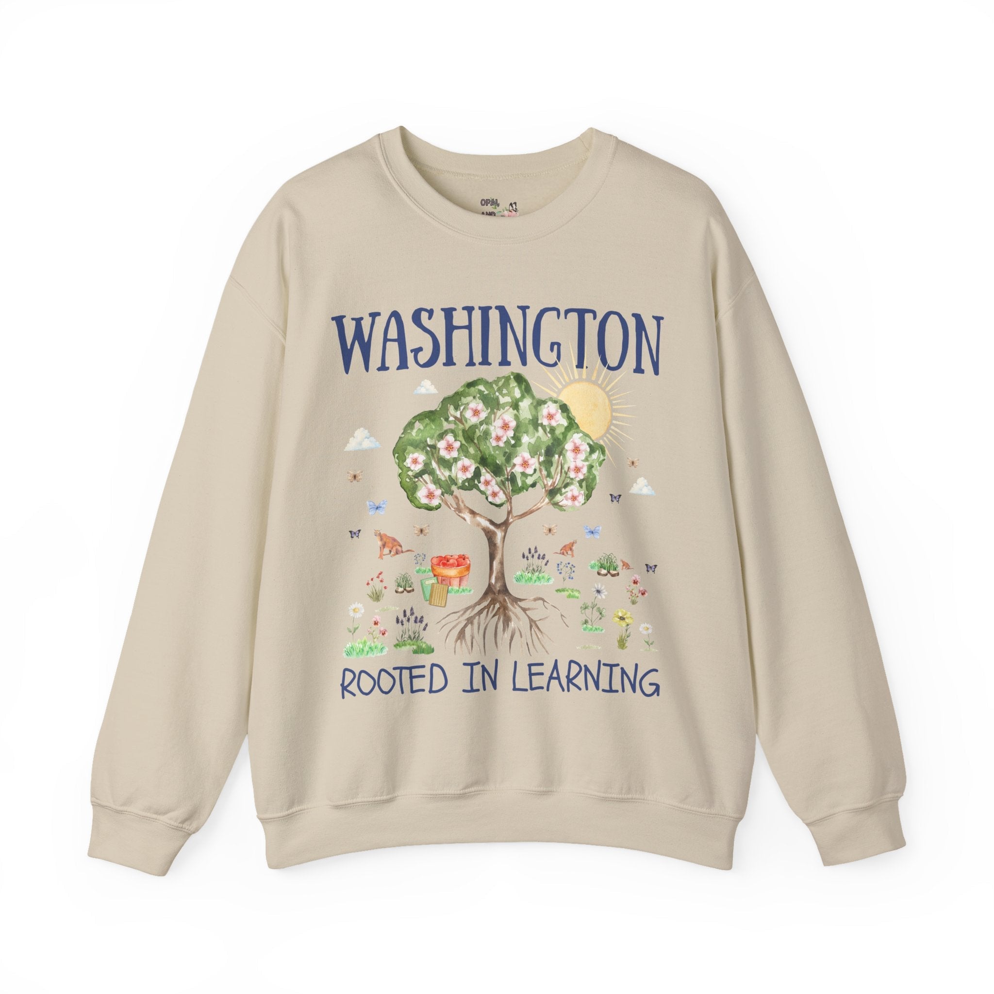 Washington Elementary School Sweatshirt: Rooted in Learning | FPS + Opal and June Sweatshirt, Fayetteville Public Schools - Opal and June