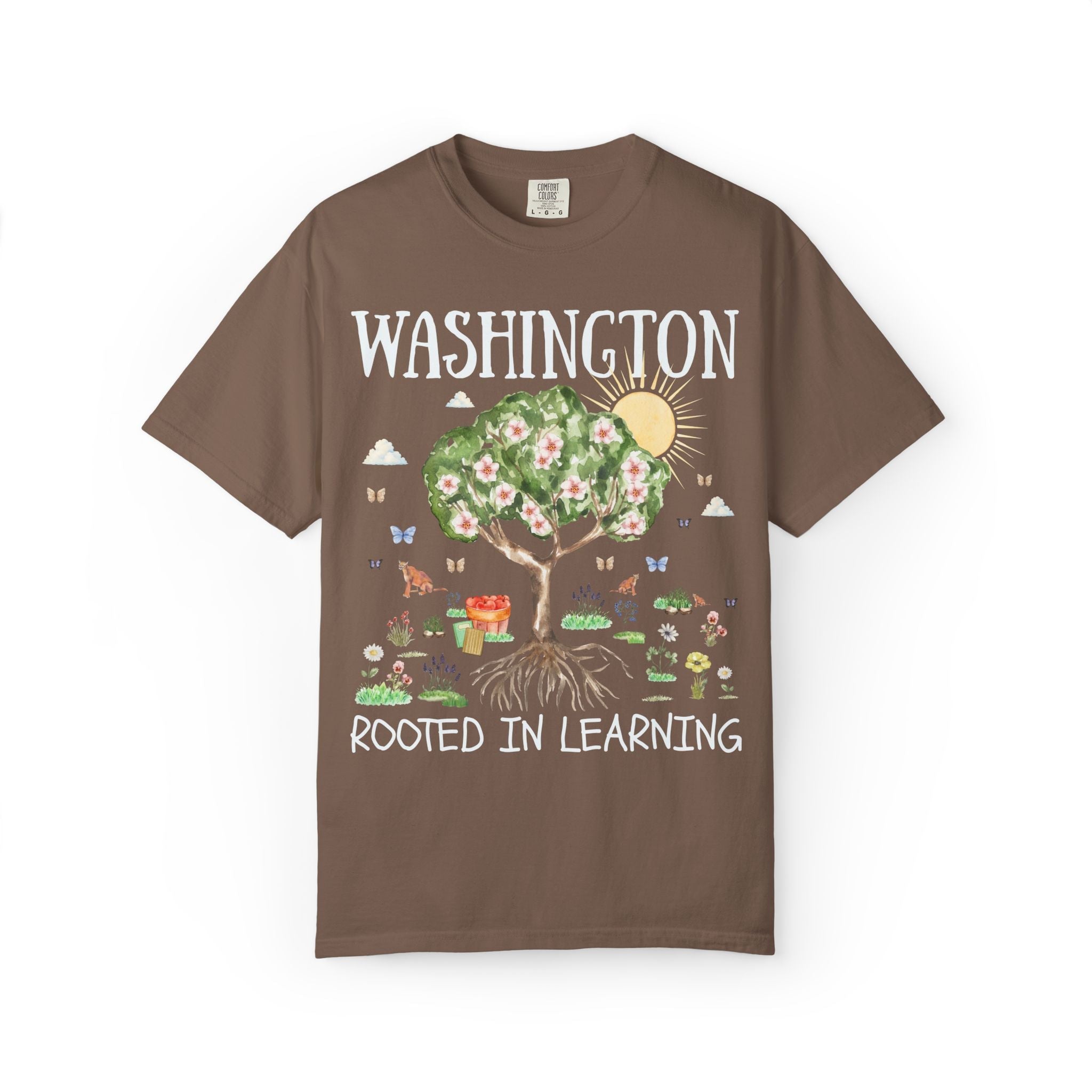 Washington Elementary School Tee Shirt: Rooted in Learning | FPS + Opal and June Tee Shirt, Fayetteville Public Schools - Opal and June