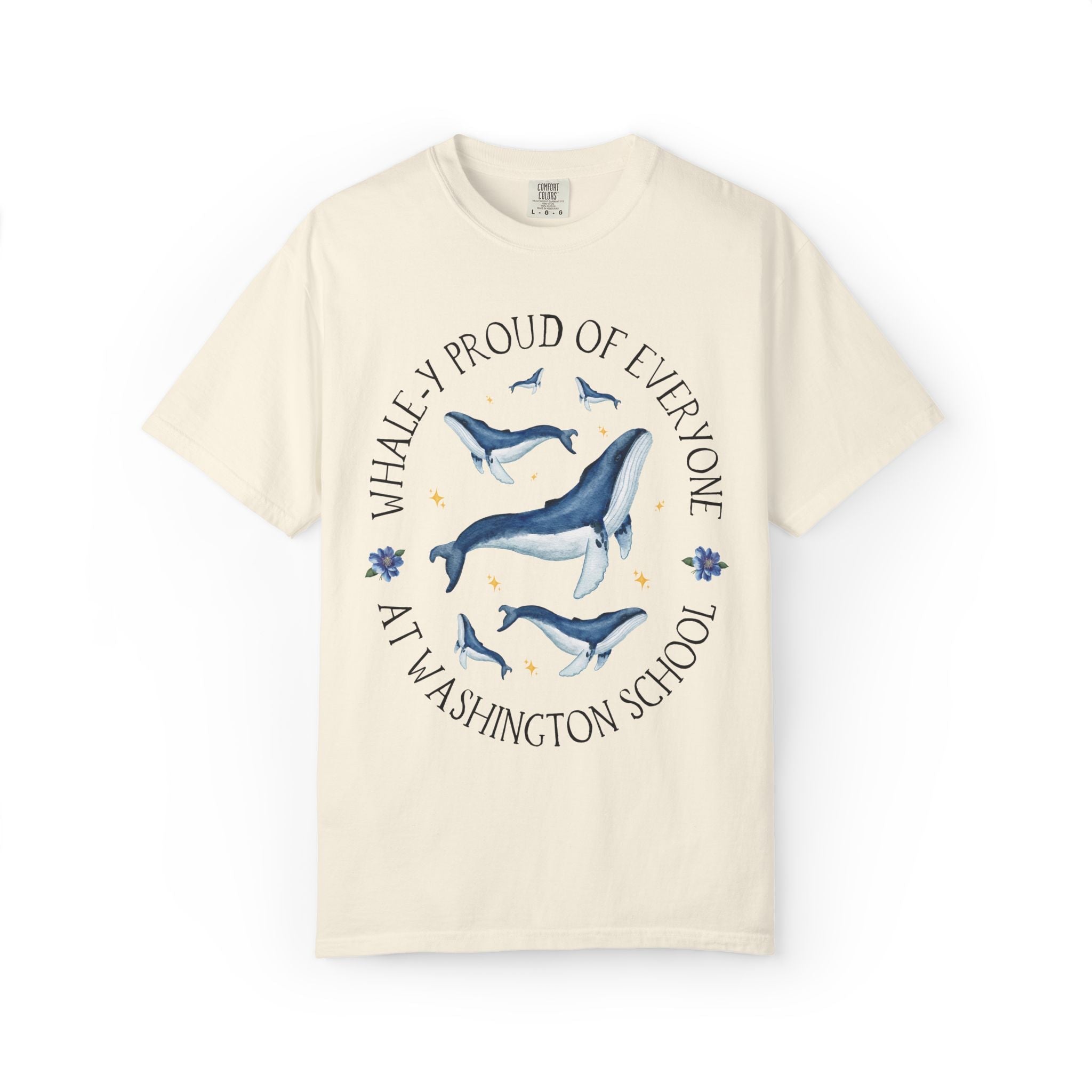 Washington Elementary School Tee Shirt: Whale - y Proud | FPS + Opal and June Tee Shirt, Fayetteville Public Schools - Opal and June