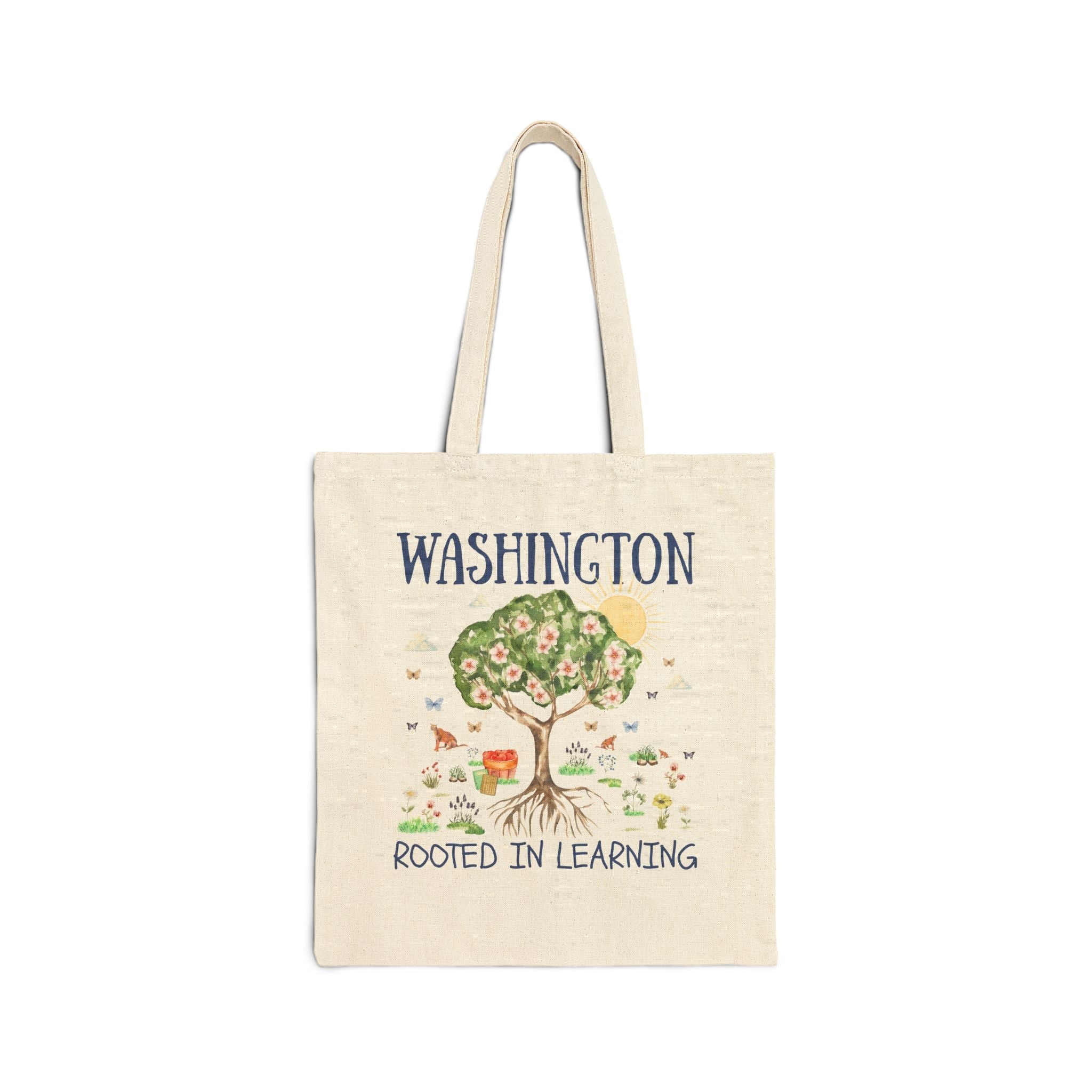 Washington Elementary School Tote Bag: Rooted in Learning | FPS + Opal and June Tote Bag, Fayetteville Public Schools - Opal and June