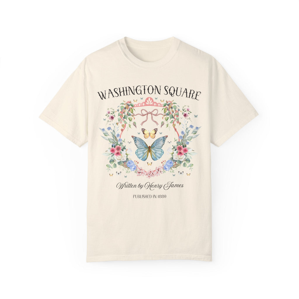 Washington Square by Henry James: Classic American Literature, 19th Century Novel, Humanities Major Gift, Floral Bookish Tee for Librarian - Opal and June