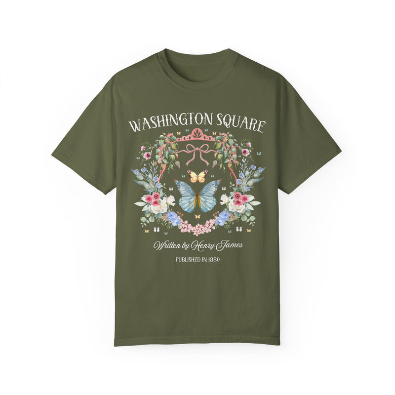 Washington Square by Henry James: Classic American Literature, 19th Century Novel, Humanities Major Gift, Floral Bookish Tee for Librarian - Opal and June