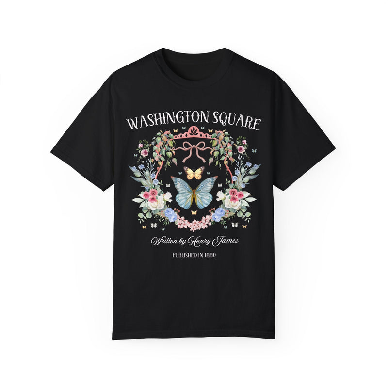 Washington Square by Henry James: Classic American Literature, 19th Century Novel, Humanities Major Gift, Floral Bookish Tee for Librarian - Opal and June