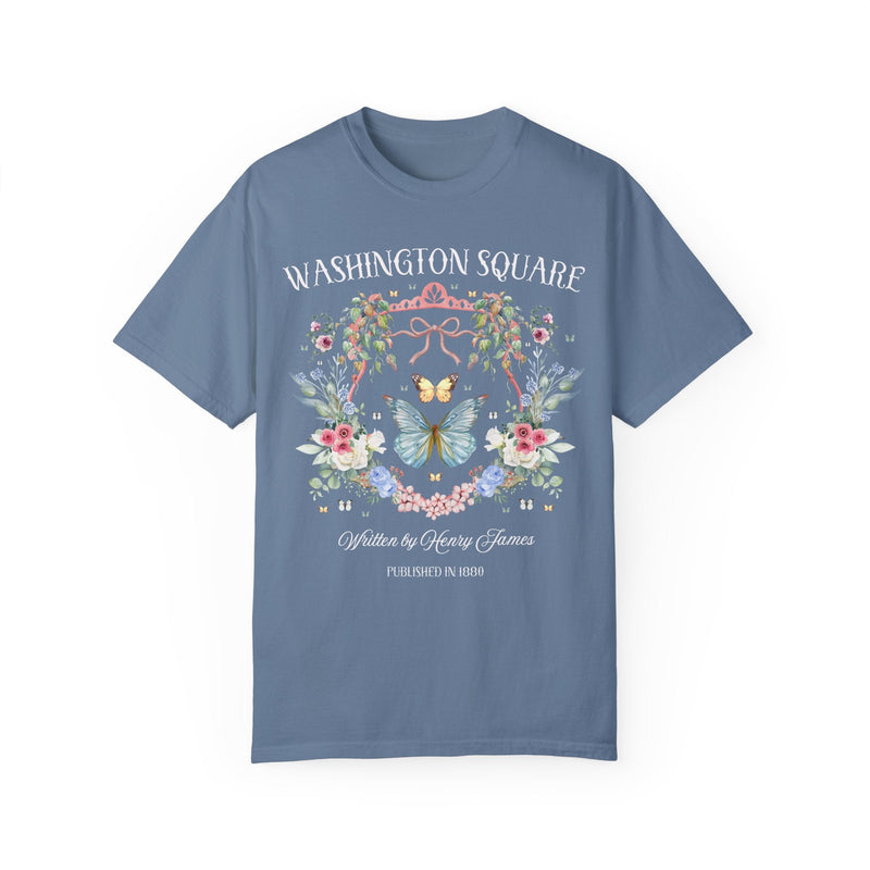 Washington Square by Henry James: Classic American Literature, 19th Century Novel, Humanities Major Gift, Floral Bookish Tee for Librarian - Opal and June