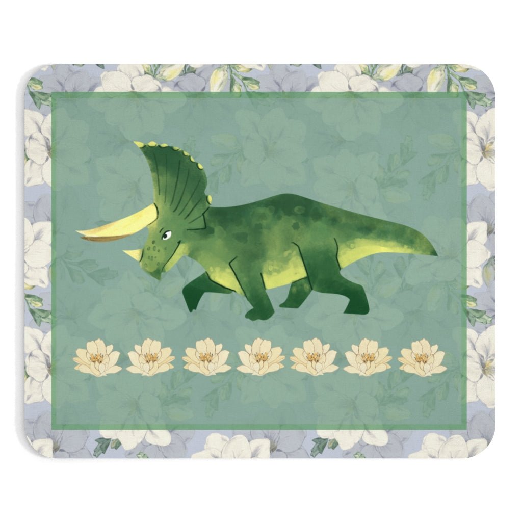 Watercolor Triceratops Mouse Pad - Opal and June