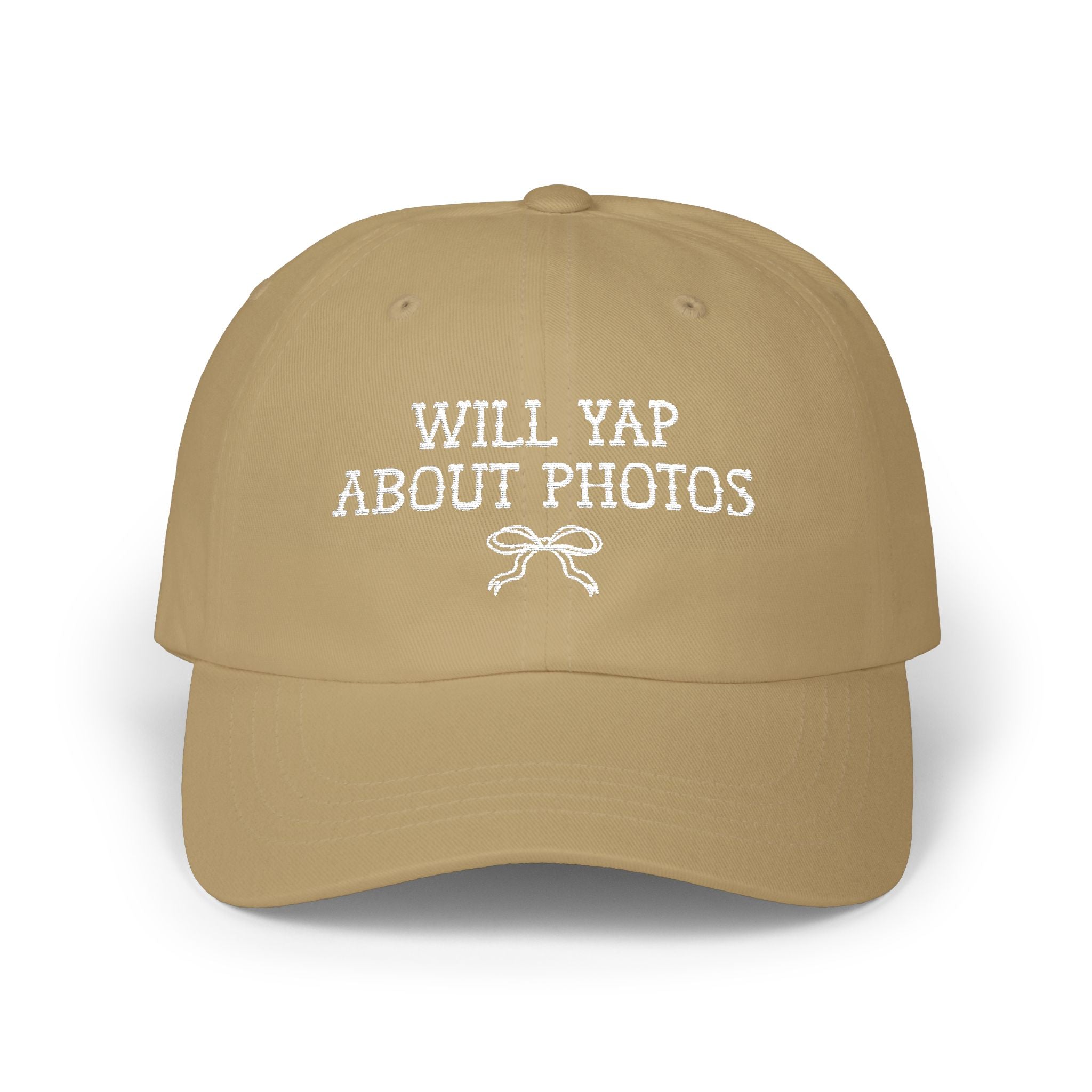Wedding Photographer Gift: Will Yap About Photos, Thank You Gift, Hat for Family Photographer or Photography Major, Photo Instructor Present - Opal and June