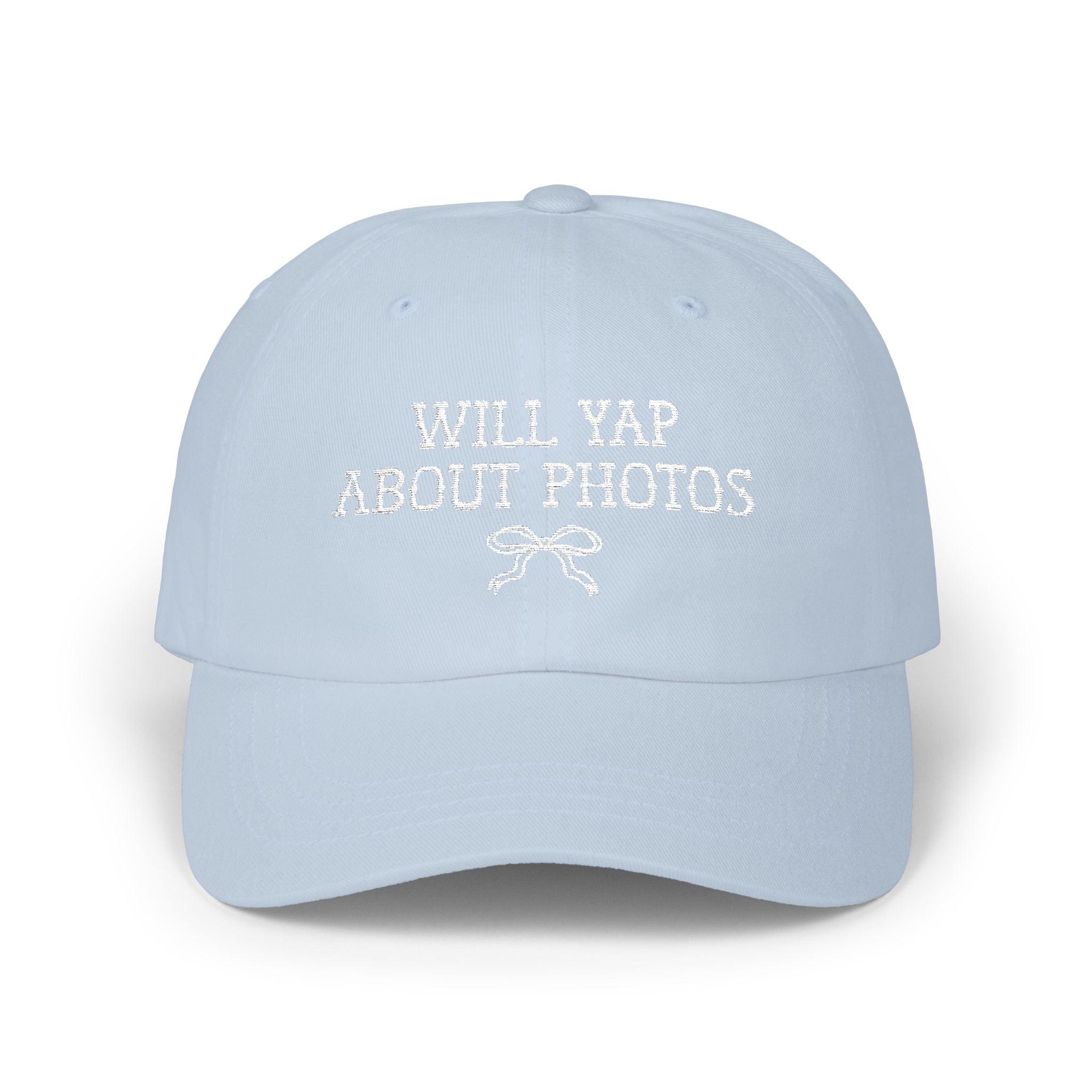 Wedding Photographer Gift: Will Yap About Photos, Thank You Gift, Hat for Family Photographer or Photography Major, Photo Instructor Present - Opal and June