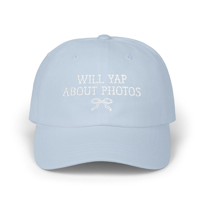 Wedding Photographer Gift: Will Yap About Photos, Thank You Gift, Hat for Family Photographer or Photography Major, Photo Instructor Present - Opal and June