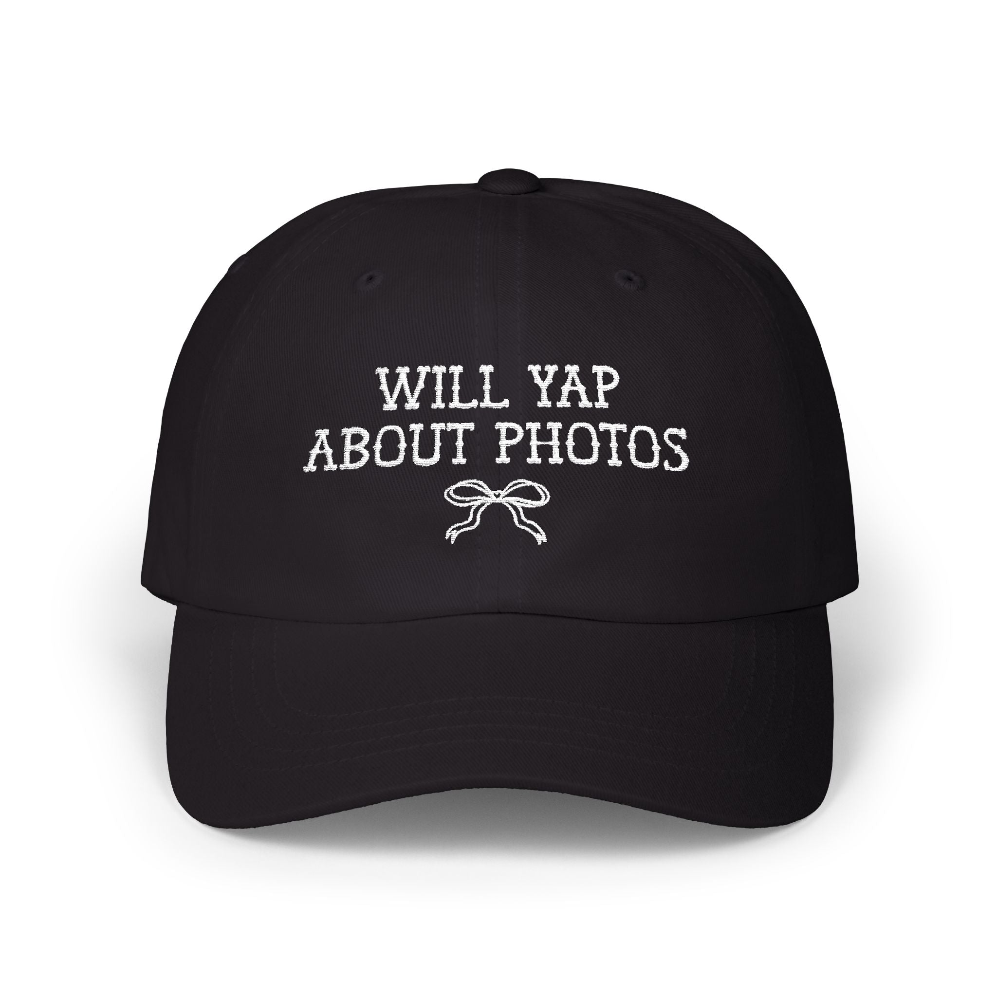 Wedding Photographer Gift: Will Yap About Photos, Thank You Gift, Hat for Family Photographer or Photography Major, Photo Instructor Present - Opal and June