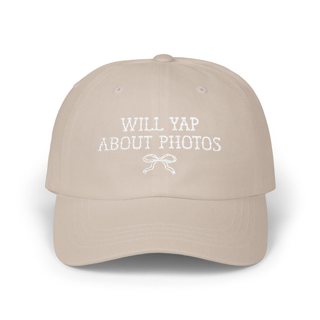 Wedding Photographer Gift: Will Yap About Photos, Thank You Gift, Hat for Family Photographer or Photography Major, Photo Instructor Present - Opal and June