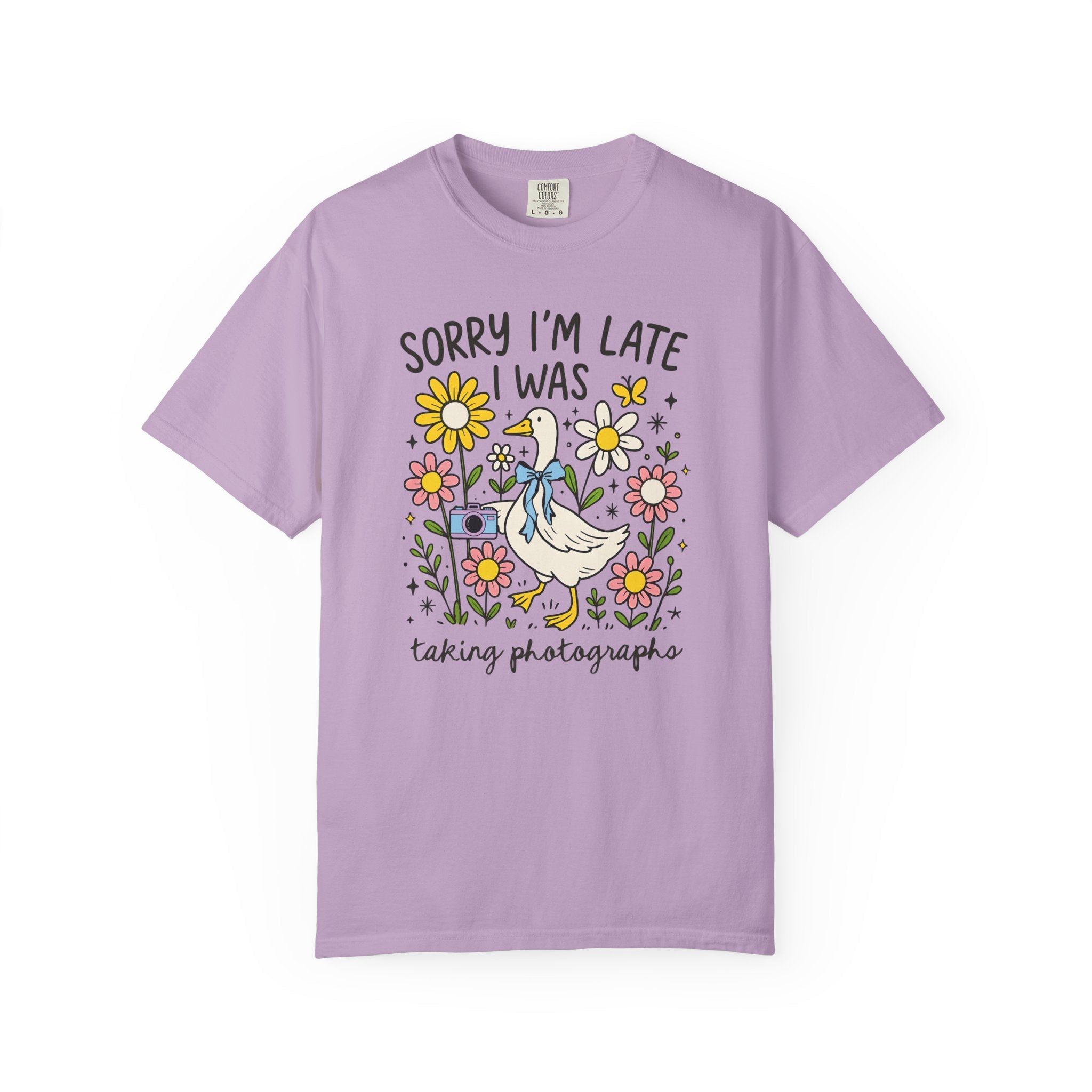 Wedding Photographer Tee Shirt for Animal Lover Who Loves Flowers, Photography Major Gift, Cottagecore Silly Goose Tee, Mom Who Loves Photos - Opal and June